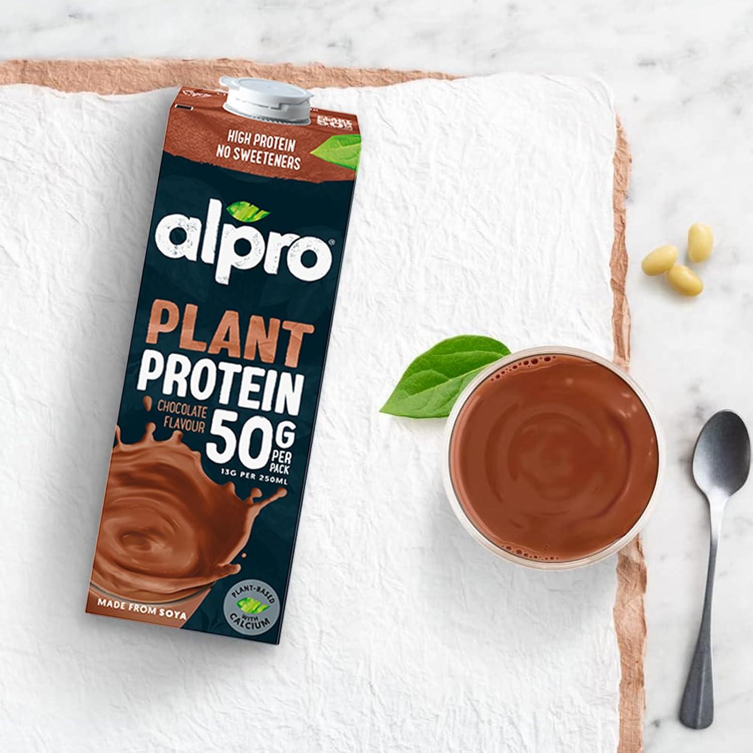 Alpro Chocolate Soya High Protein Plant-Based Long Life Drink Vegan & Dairy  Free 1L | Buy Now with Express International Delivery | GoSupps.com