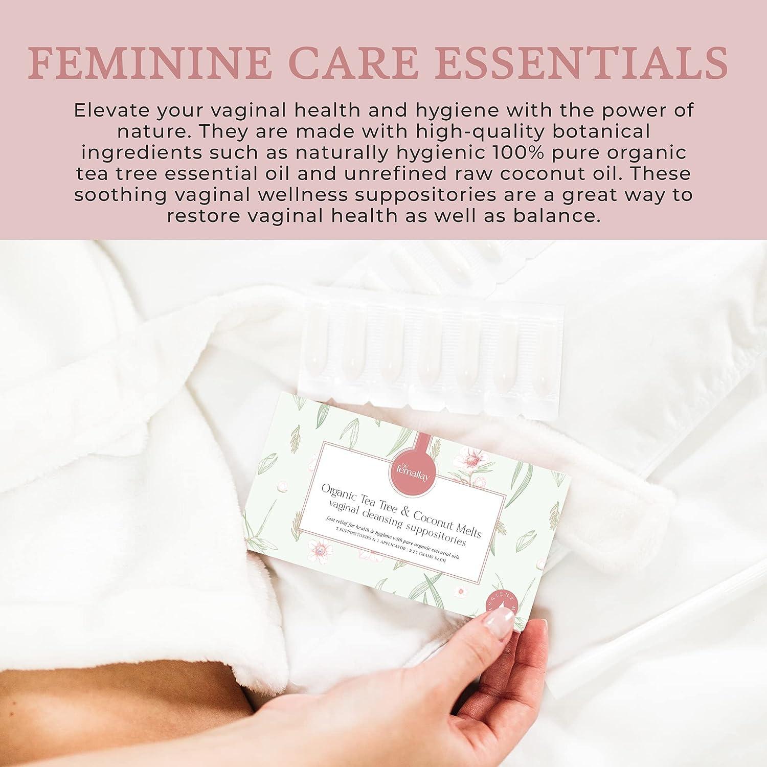 Femallay Organic Tea Tree and Coconut Oil Vaginal Cleansing