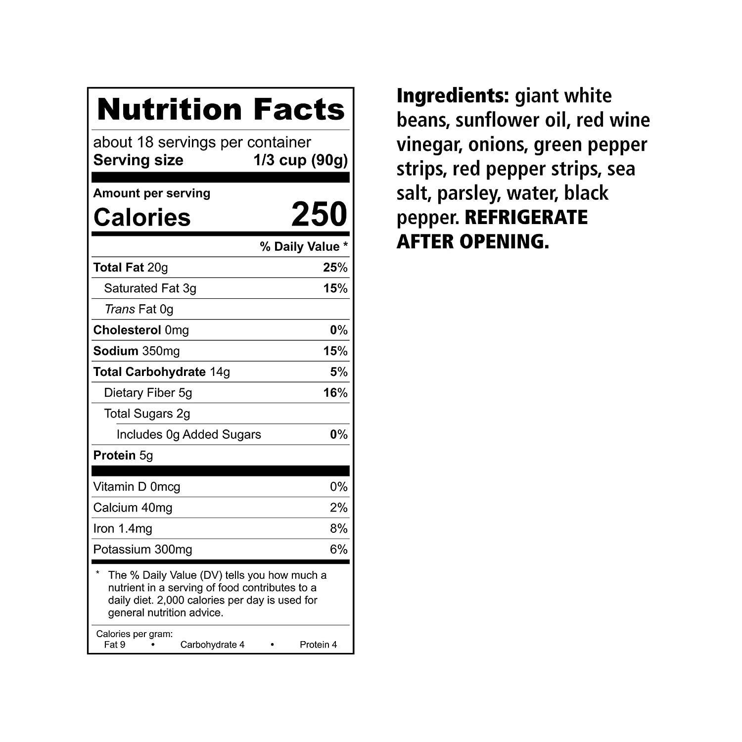 Divina Giant White Beans Vinaigrette, 4.4 Lb.