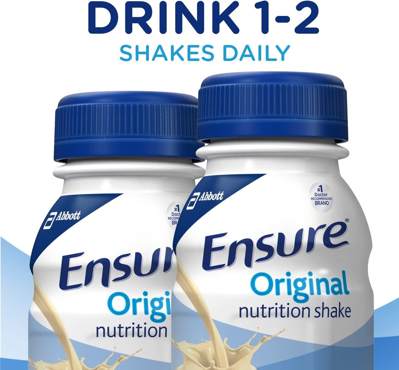 Ensure Original Nutrition Shake, Vanilla, 8 Fl Oz (Pack of 16) Standard  Packaging