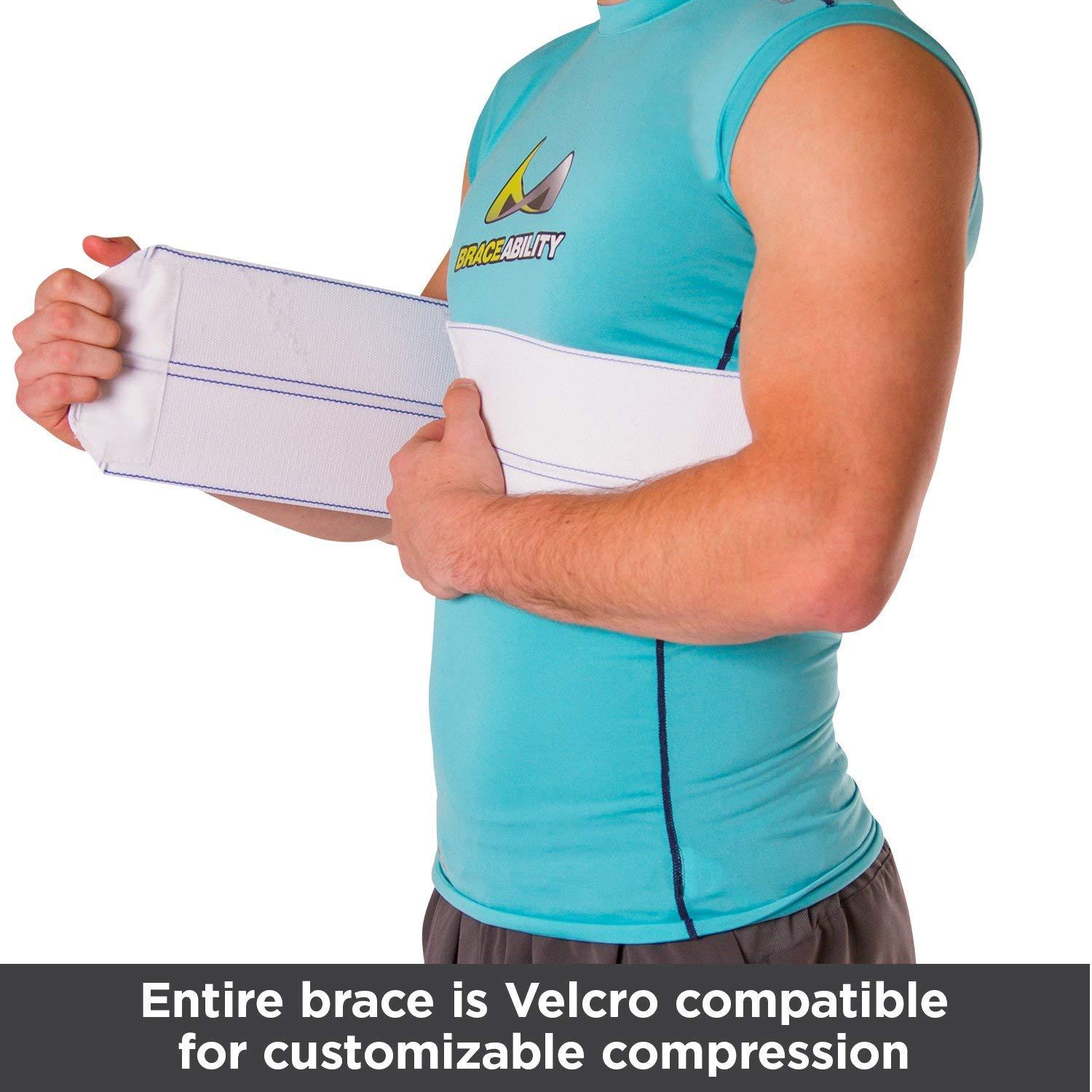 BraceAbility Broken Rib Brace | Elastic Chest Wrap Belt for Cracked,  Fractured or Dislocated Ribs Protection, Compression and Support (Unisex  Plus