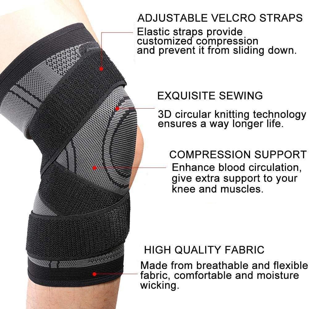 Vitoki Knee Braces for Knee Pain 1 Pack Knee Compression Sleeve Knee Support  for Sports Workout Weightlifting Basketball Knee Sleeve for Joint Pain and  Arthritis Relief Gray M