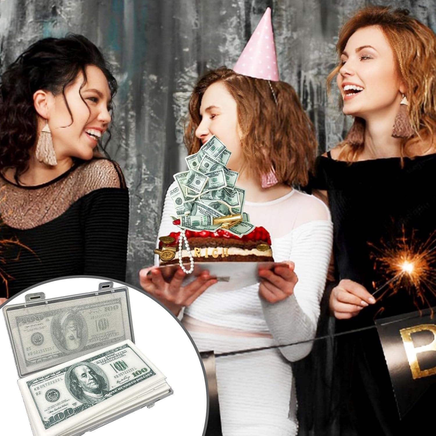 50 Pieces Eating Paper - Colorful Dollar Cake Topper & Money Themed ...
