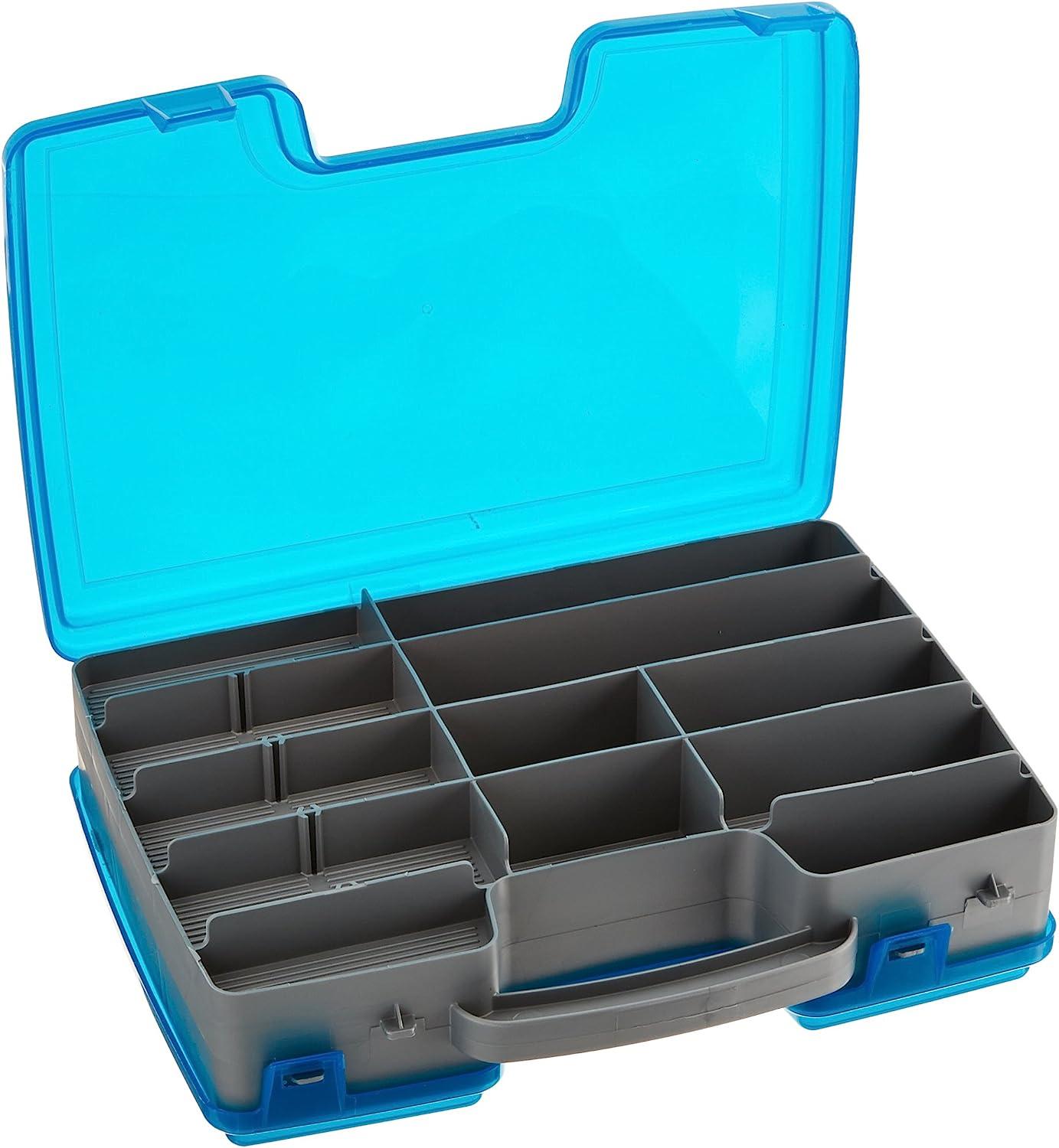 Plano Large 2 Sided Tackle Box - Metallic Gray & Blue - Medium Size Plano Large 2 Sided Tackle Box - Metallic Gray & Blue - Medium Size