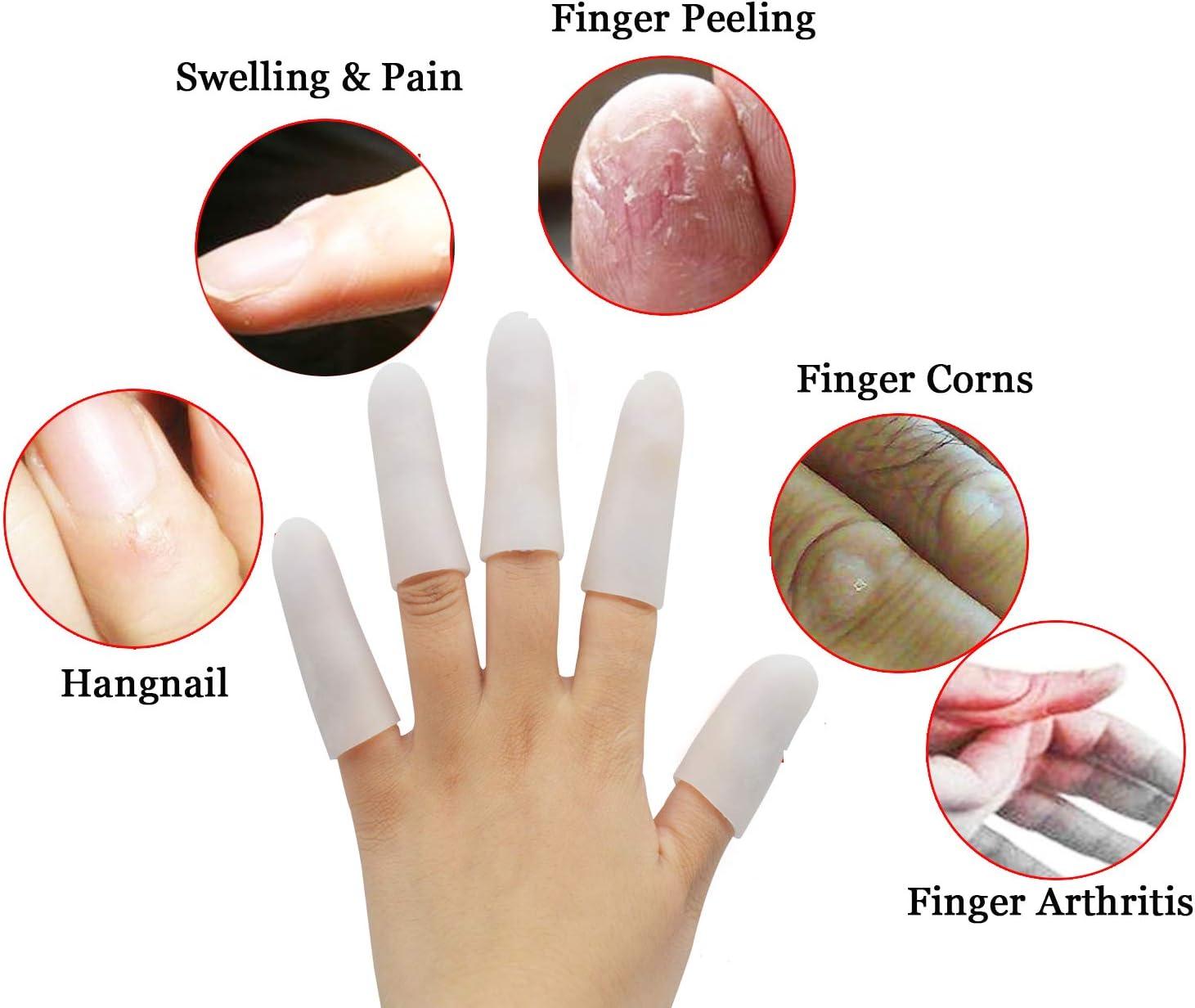 10 Pieces Gel Finger Cots Finger Protector Support Finger Sleeves Great