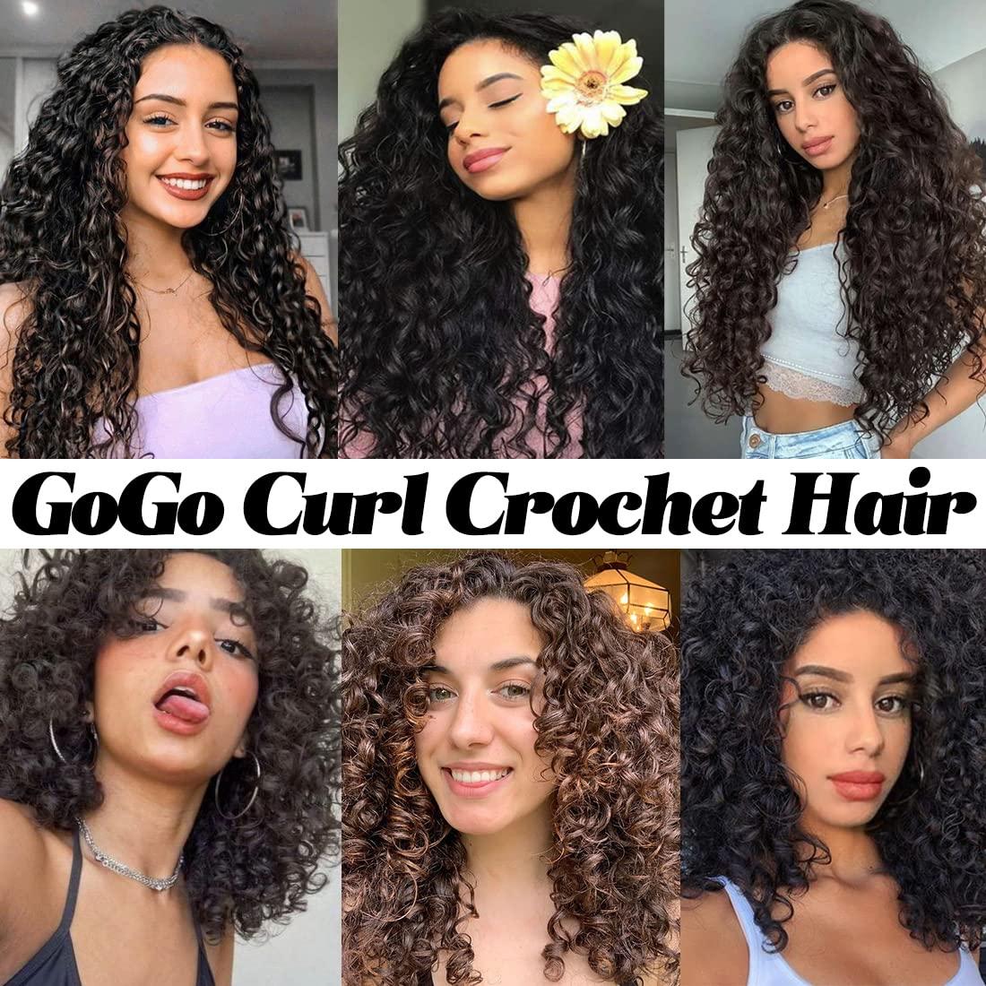 GoGo Curl Crochet Hair 8 Packs Water Wave Crochet Hair 10 Inch