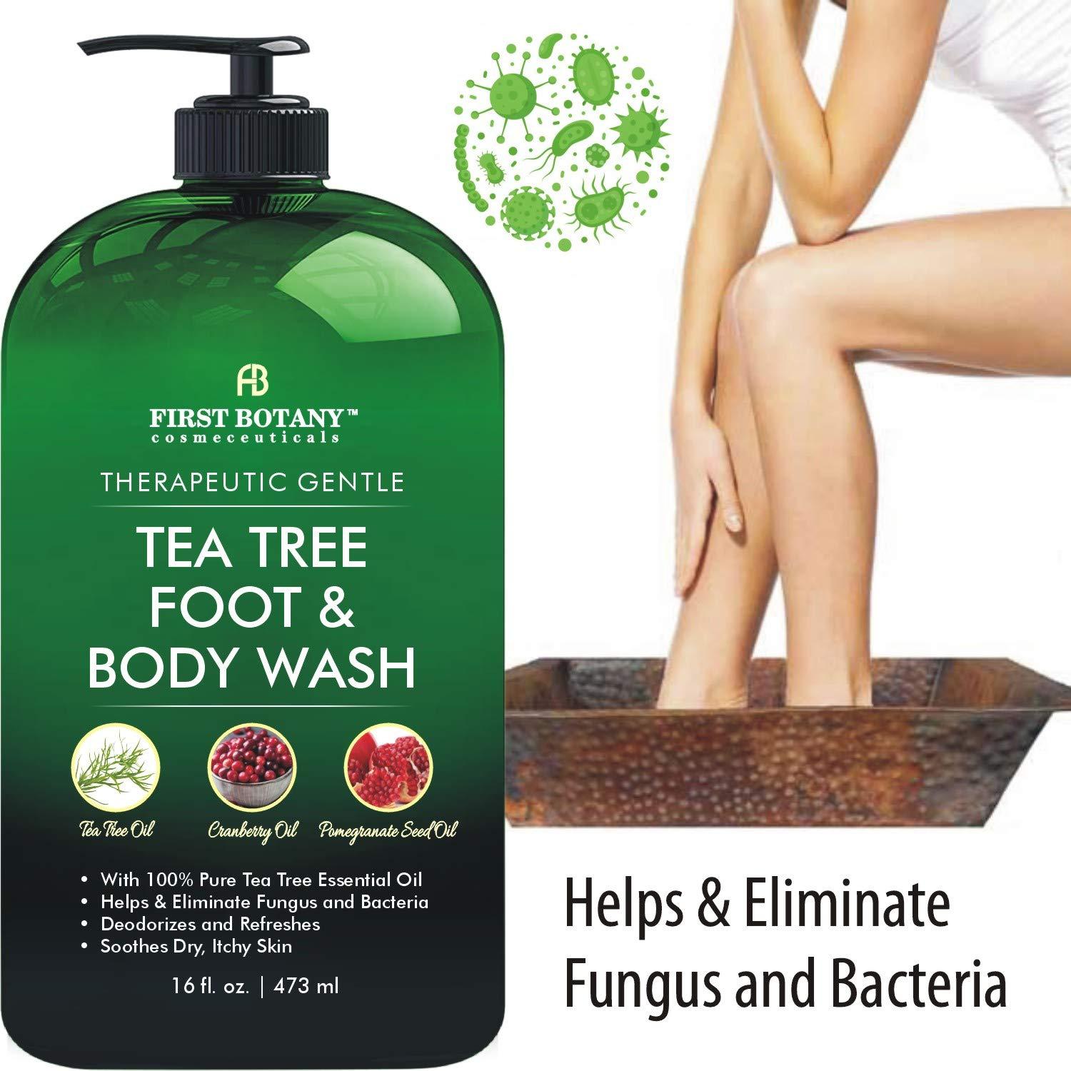 100 Natural Tea Tree Body Wash & Foot Wash Fights with Corns