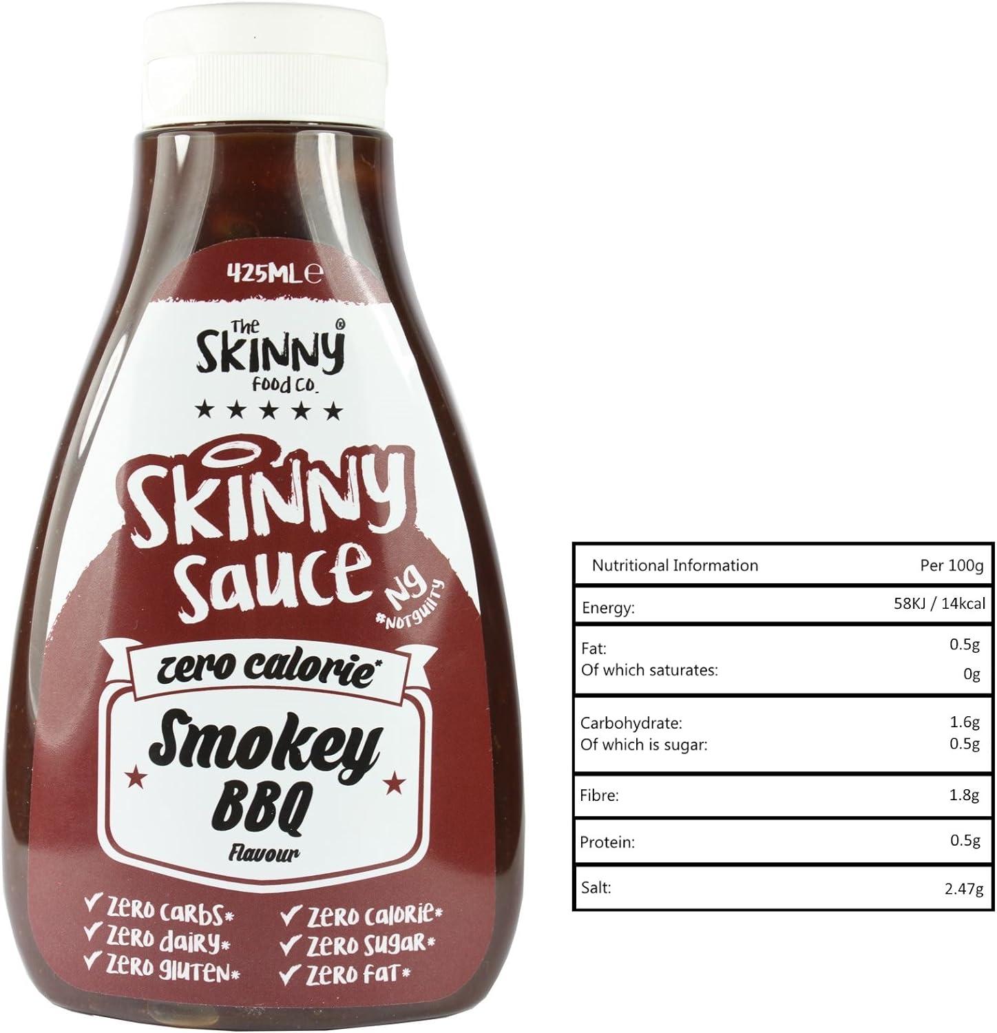 The Skinny Food Co Curry Ketchup BBQ Sauce Set of 3 SW Condiment Sugar