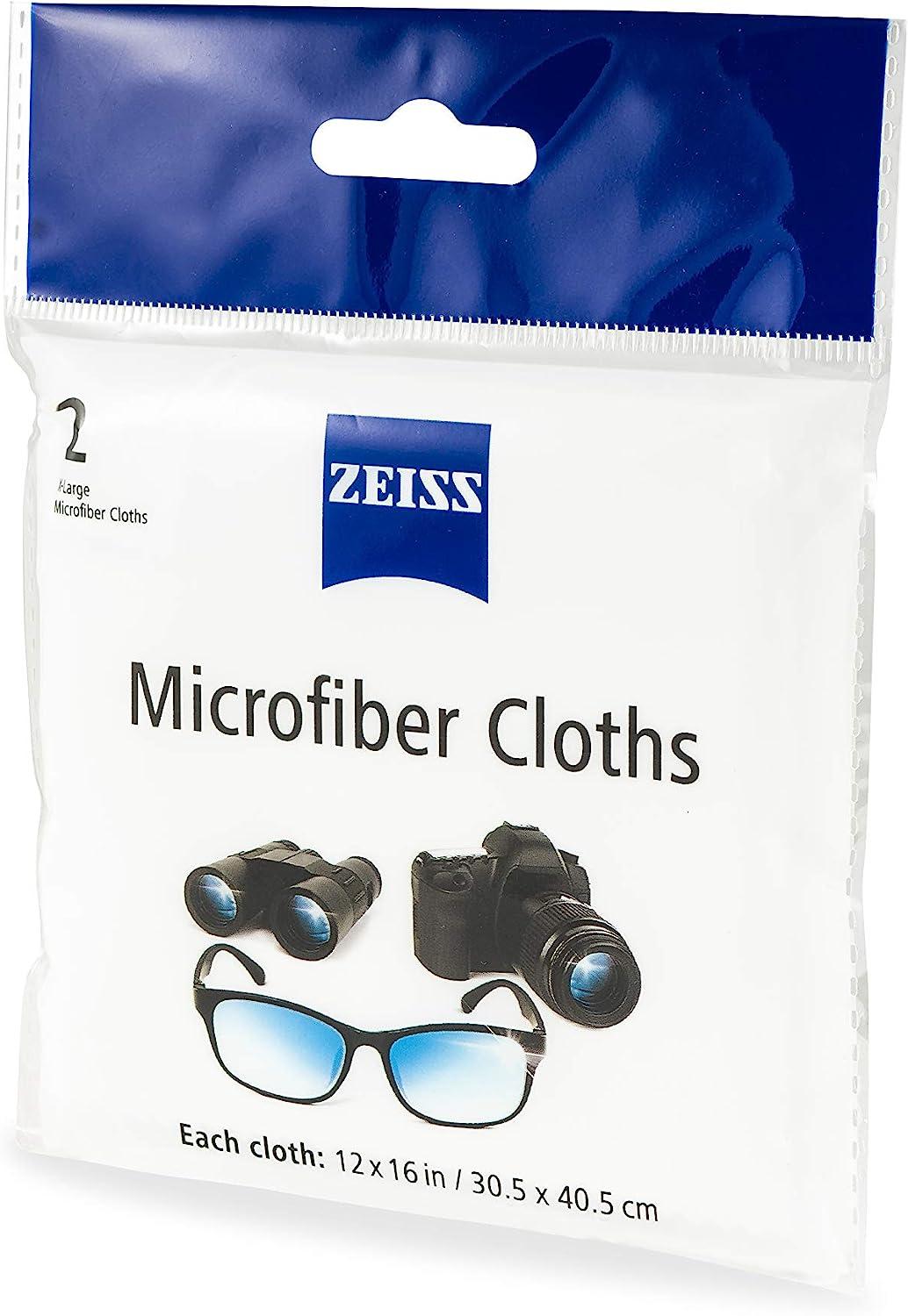 Zeiss MicroFiber Lens Cleaning Cloth (Pack of 2) JUMBO SIZE