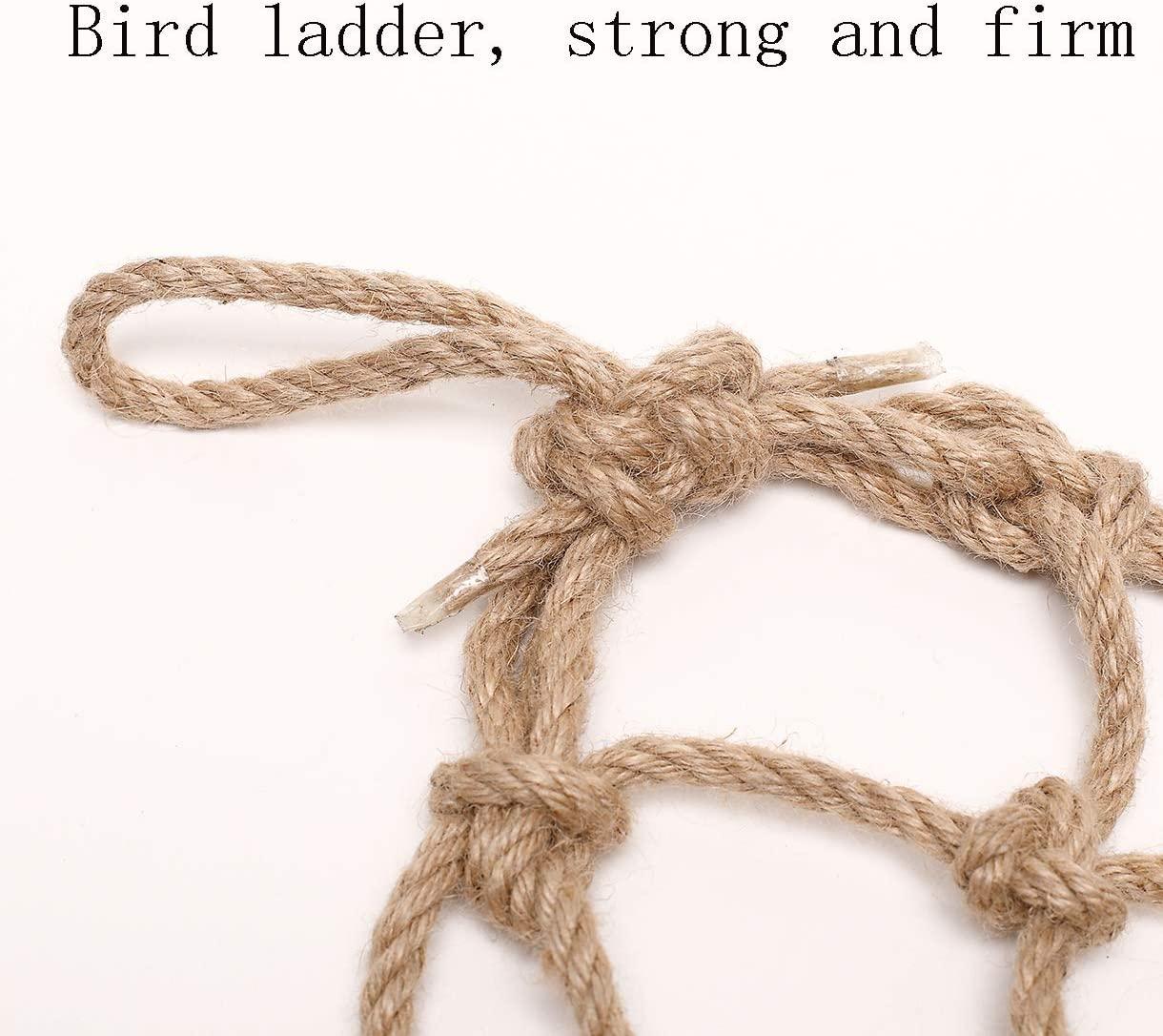 10 Hanging Bird Swing 100% Cotton and Jute Rope 