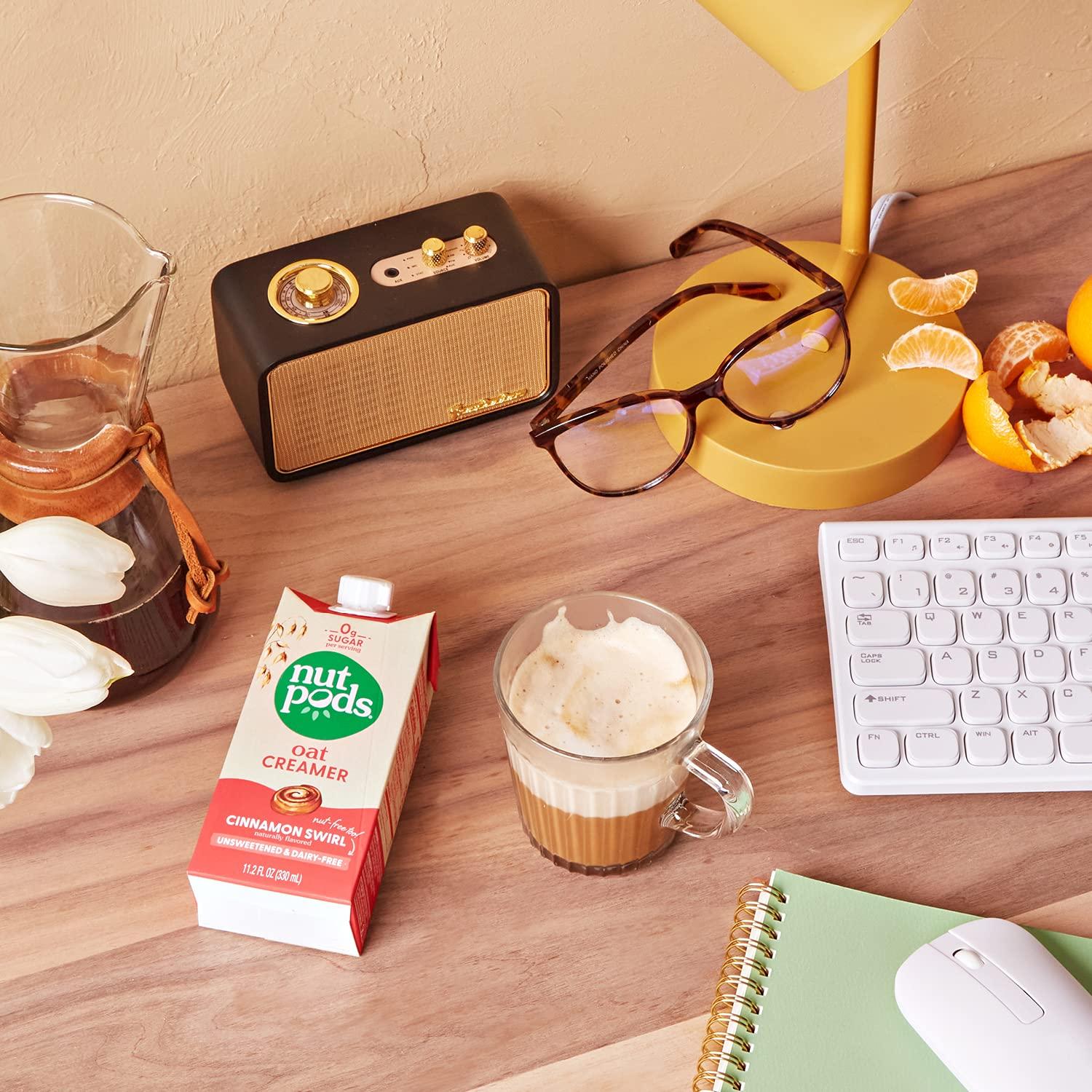 nutpods Oat Cinnamon Swirl Coffee Creamer Unsweetened Oat Milk