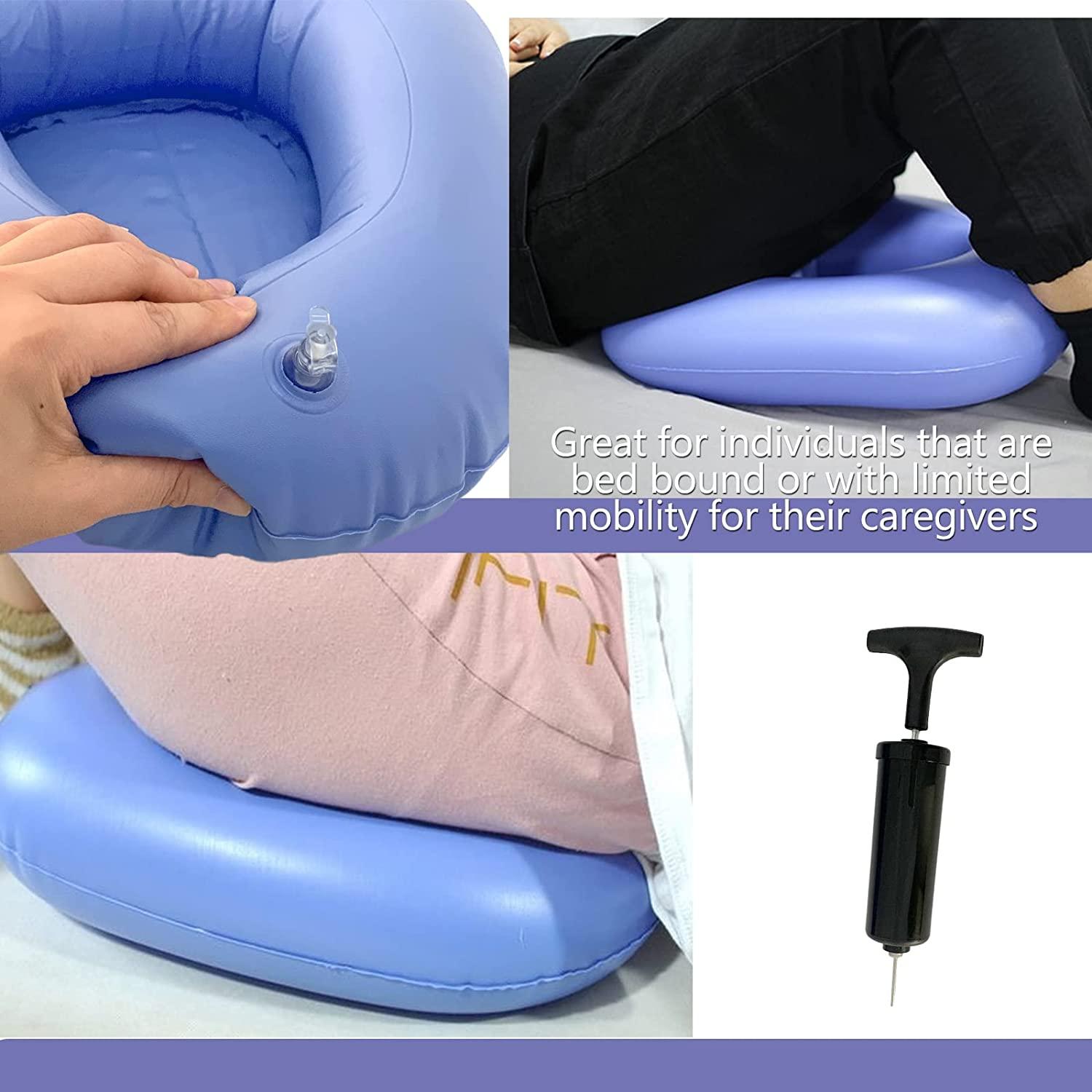 Inflatable Bedpan Potty Bedside Toilet Nursing Urinals for Bedridden