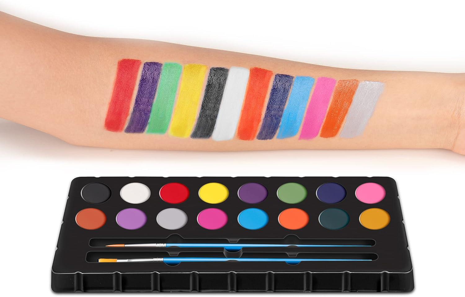 Maydear Oil Based Face Painting Kit 16 Colors NonToxic Paints for Kids & Adults Safe for