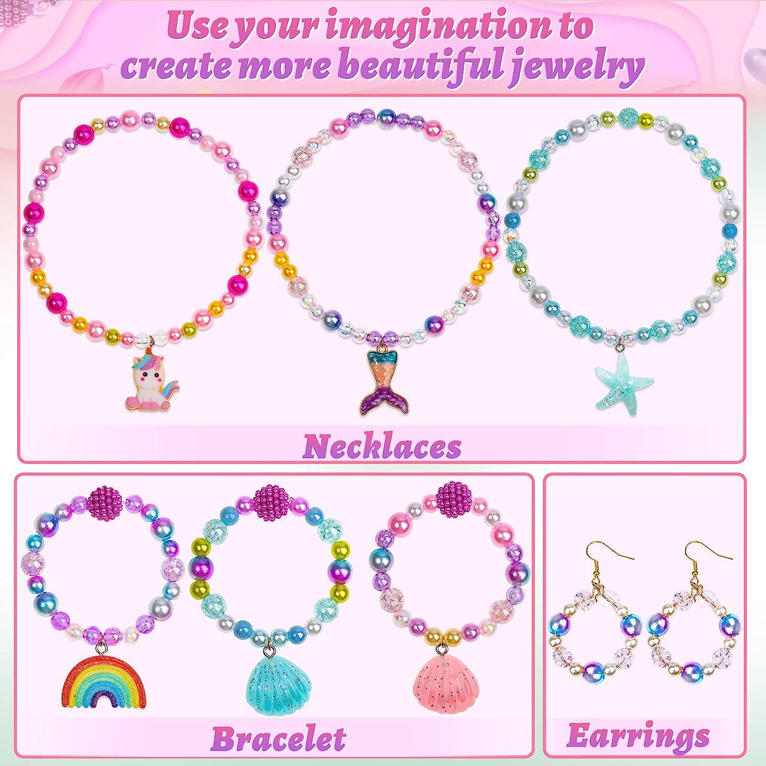 Bracelet Beading Kit, Bracelet Making, Diy Bracelet Kit, Mermaid Party  Favor, SET of TEN, Mermaid Birthday Party, Ocean Inspired Jewelry. 