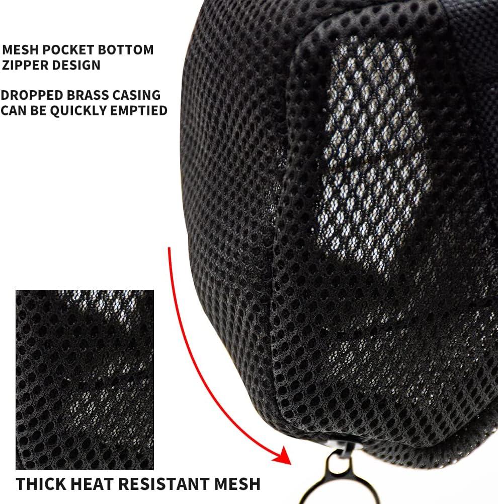 Tinahiking Brass Catcher Quick Release Shell Catcher Heat Resistant Mesh  Thickened Nylon Cartridge Casing Zippered for Picatinny Rail Mount,  Mountable Quick Unload
