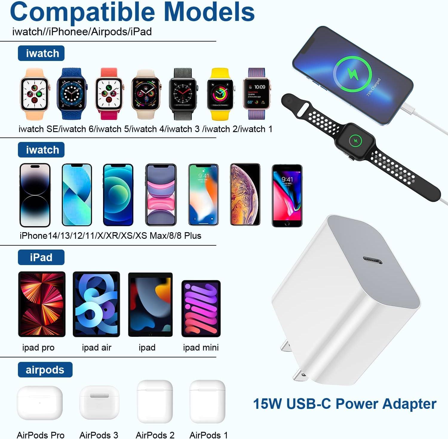 Apple Watch Charger Upgraded 2-in-1 USB C Fast iPhone Watch - Main Image