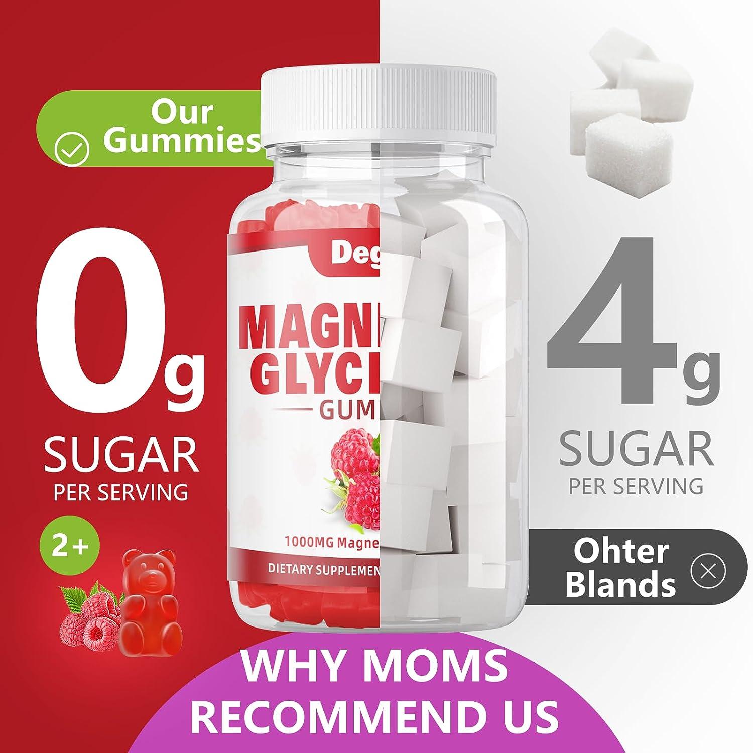 Magnesium Glycinate Gummies 1000mg with Magnesium LThreonate Chelated