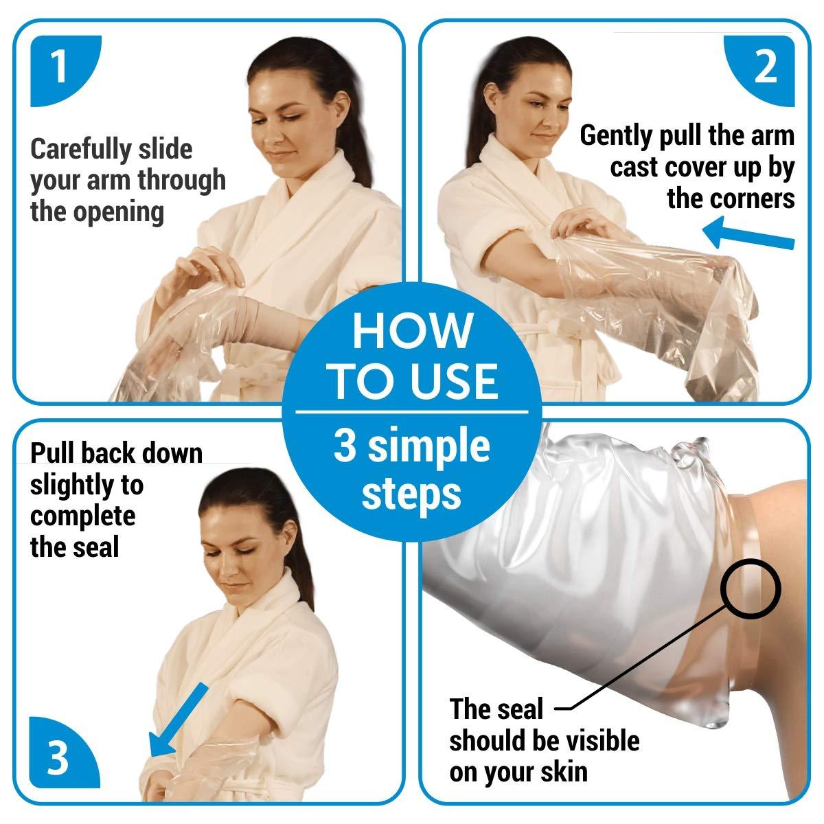 100 Waterproof Cast Cover Arm Watertight Seal Reusable Adult Full