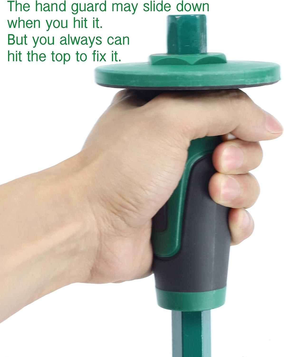 Mason Chisel With Hand Guard 12 inches (30 cm) Heavy Duty Flat End Rock Concrete Mortar Stone