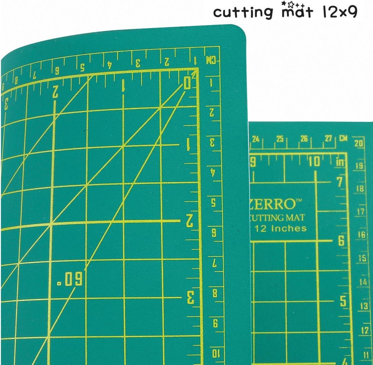 Ecraft Self Healing Sewing Mat - 9" X 12" Double Sided 5-Ply Cutting Mat For Craft, Sewing, Fabric,Quilting,Scrapbooking Project - Rotary Board Mats
