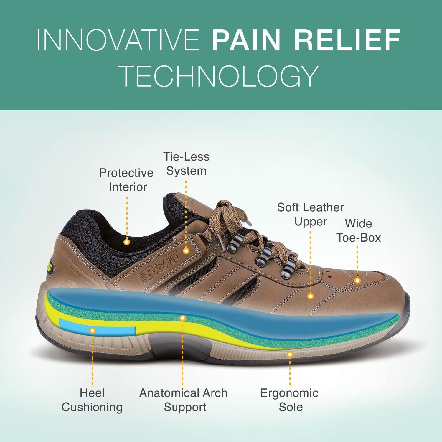 Orthofeet Plantar Fasciitis Sneakers for Men - Heel Pain Relief | Arch ...
