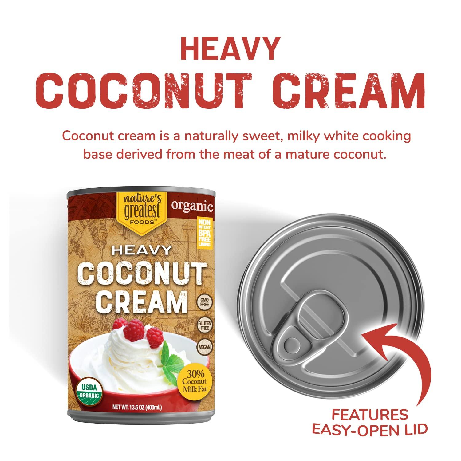 Organic Heavy Coconut Cream by Nature’s Greatest Foods 13.5 Oz No