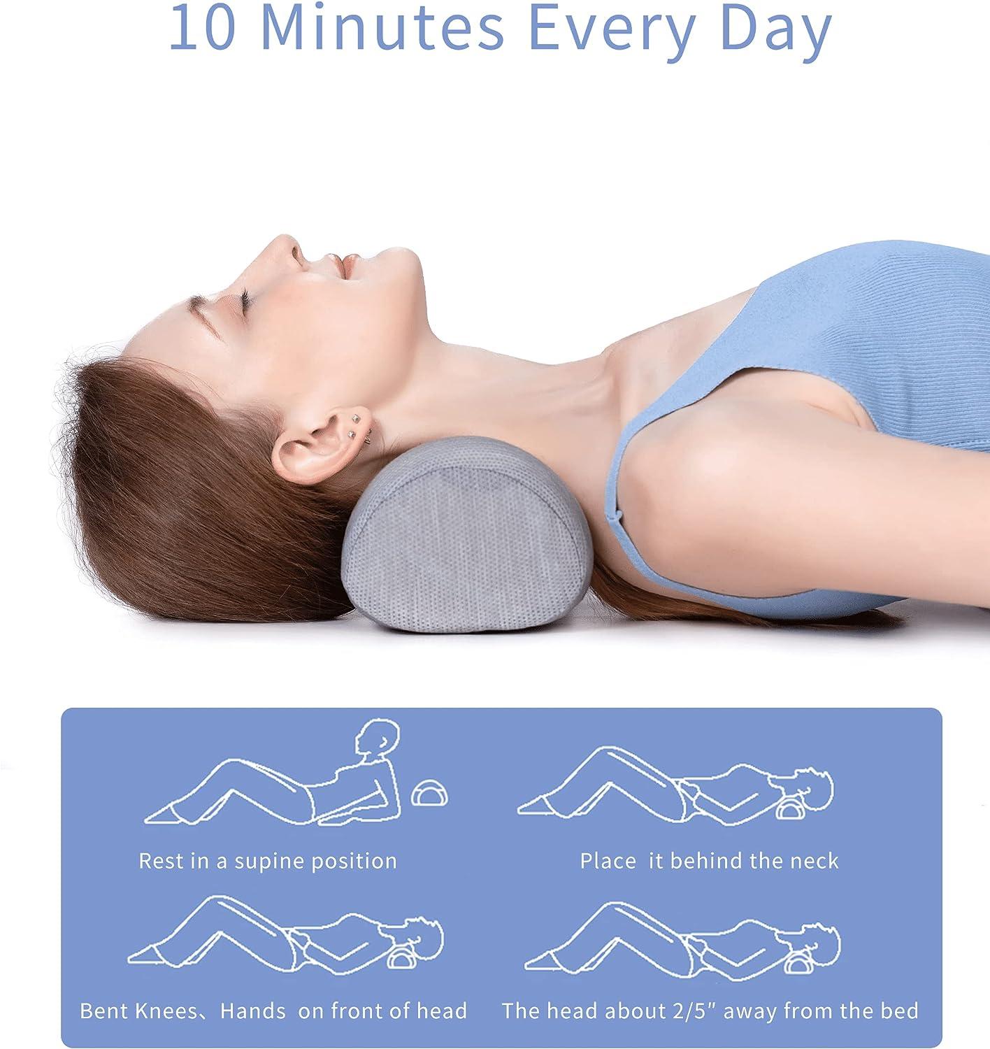 Bespilow Memory Foam Cervical Neck Support Pillow Neck Roll