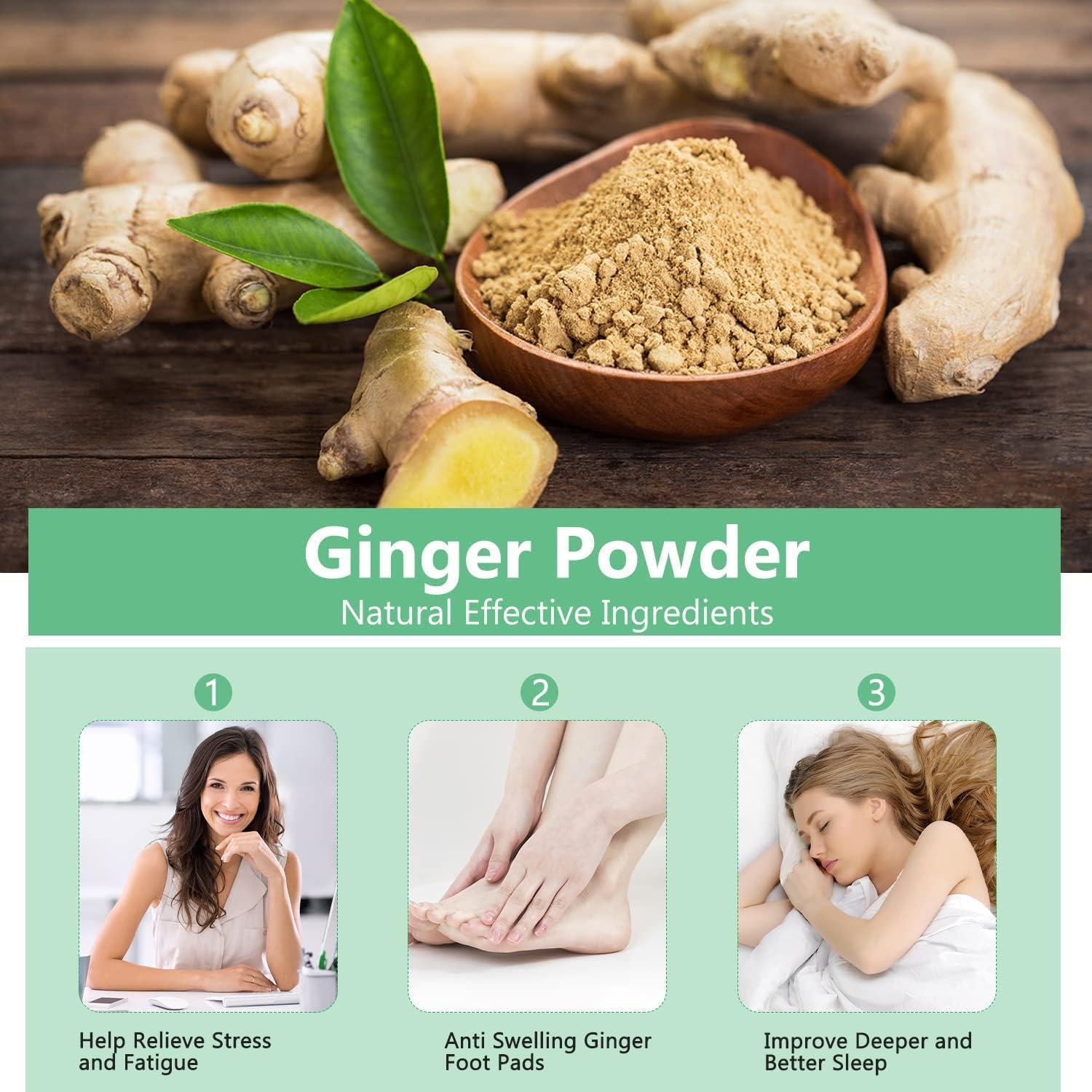 Foot Pads, 100 Ginger Foot Pads and 100 Adhesive Sheets for AntiStress