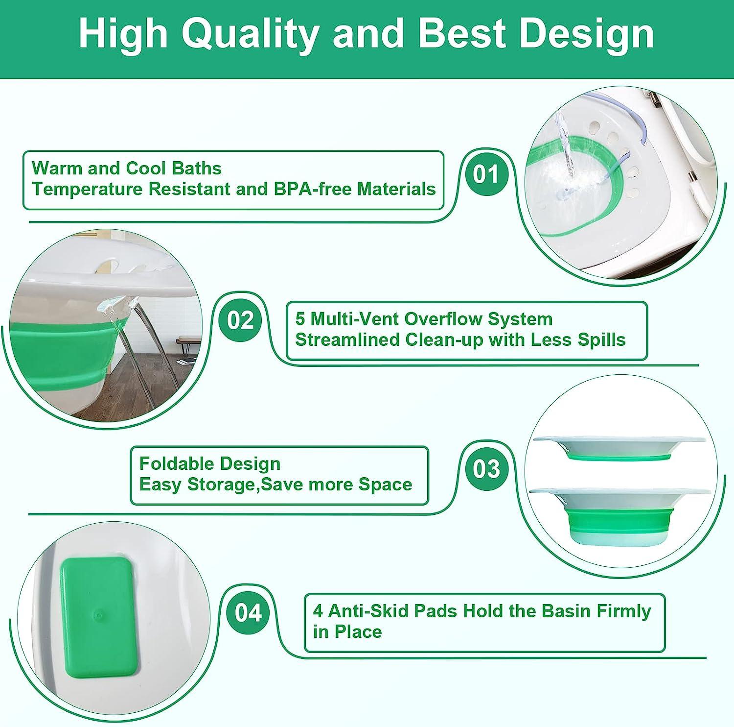 Sitz Bath for Toilet Seat,Sitz Bath for Hemorrhoids,Sitz Bath for