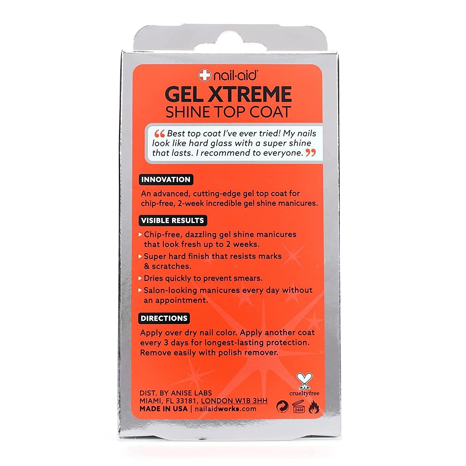 NAILAID Hardener + Keratin Growth + Gel Top Coat, Clear Set