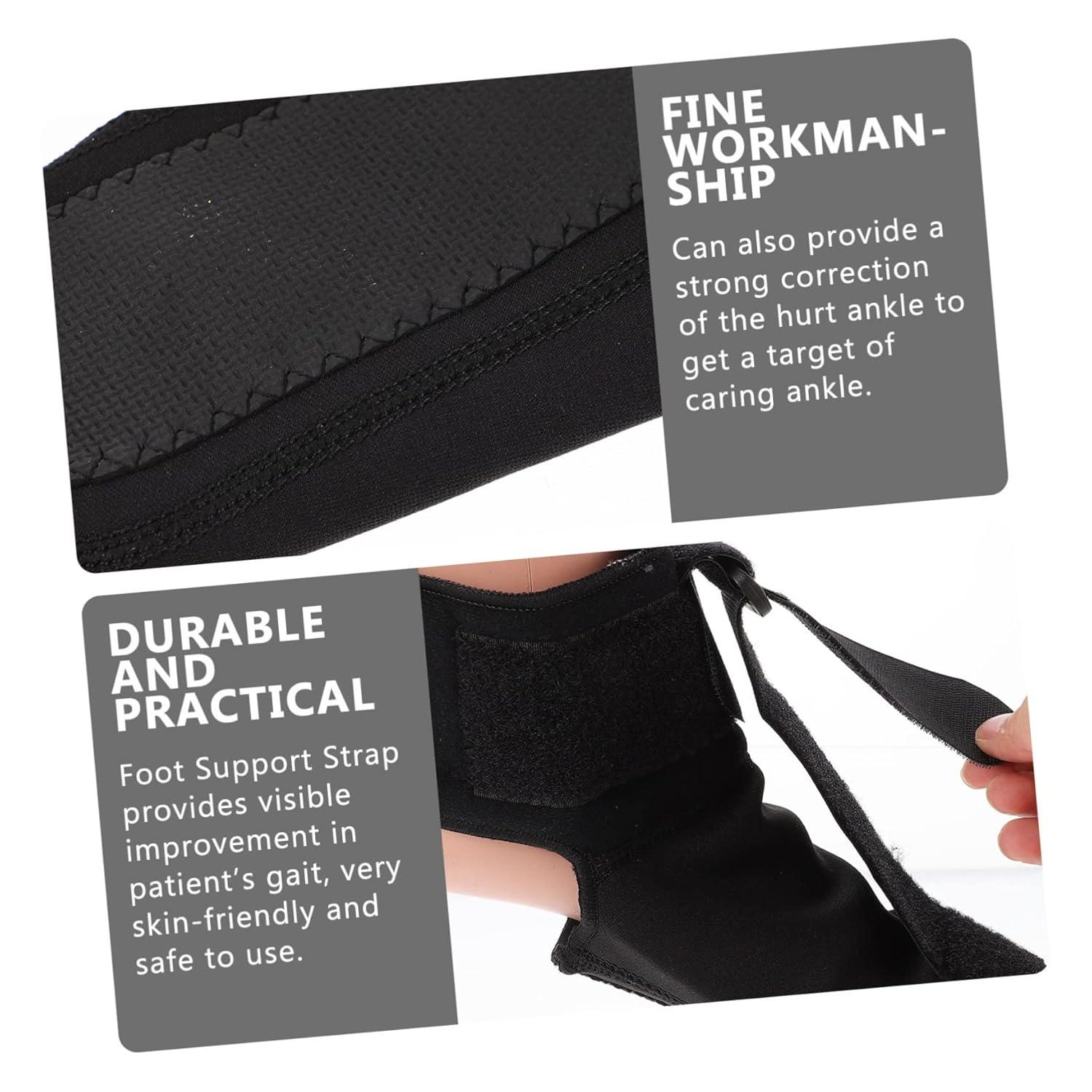 Adjustable Foot Inversion Protector Support Sleeve & Splint - Black ...