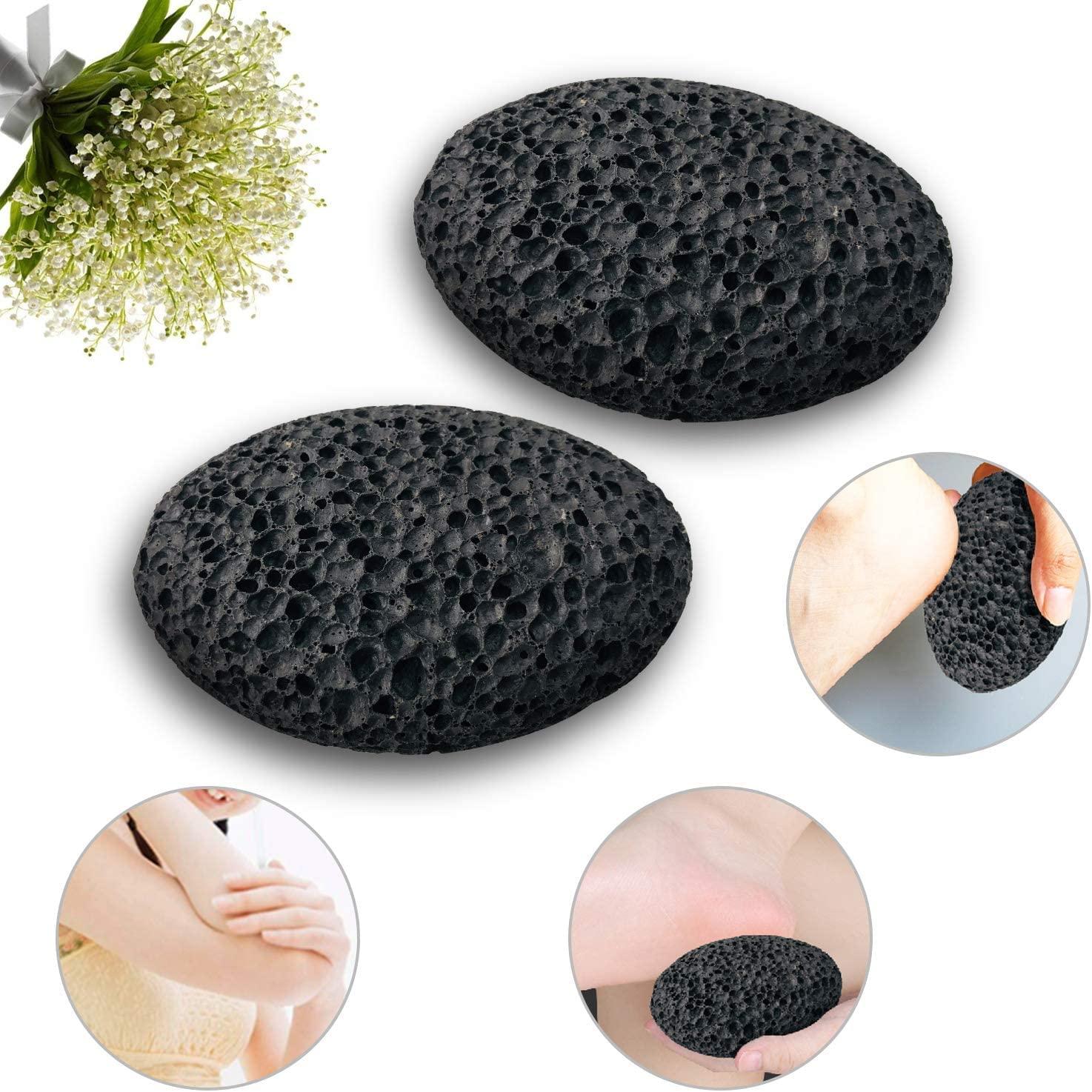 Pumice Stone for Foot, Natural Earth Lava Shower Pumice Stone Black
