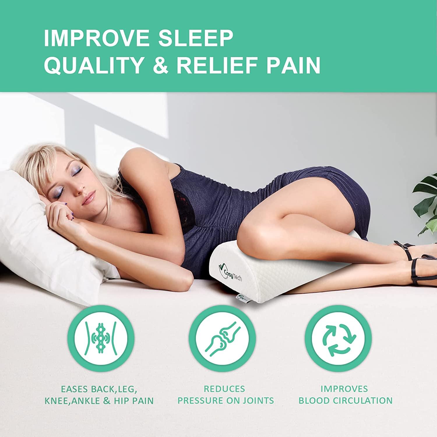 CosyTech Knee Pillow - Leg Pillow - Bolster Pillow for Legs