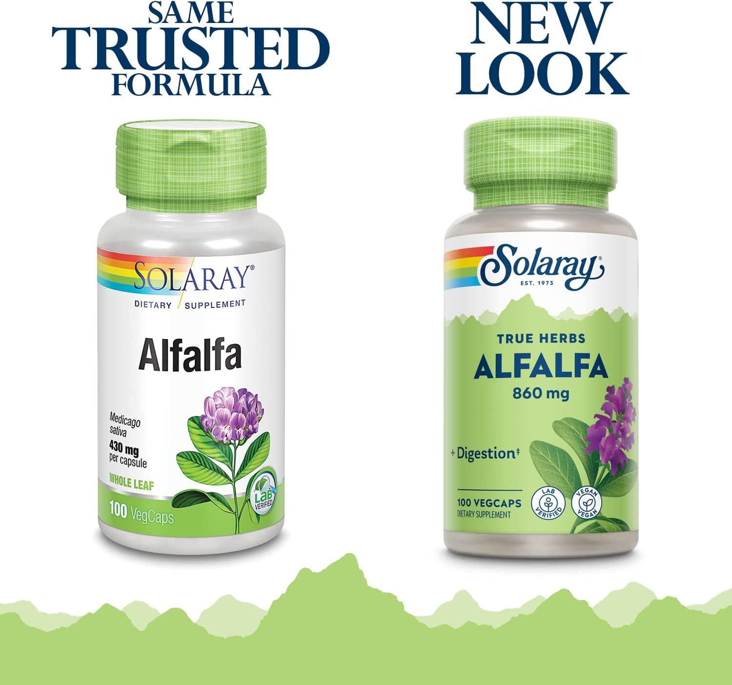 Solaray Alfalfa Leaf 860mg VitaminRich Superfood w/Fiber