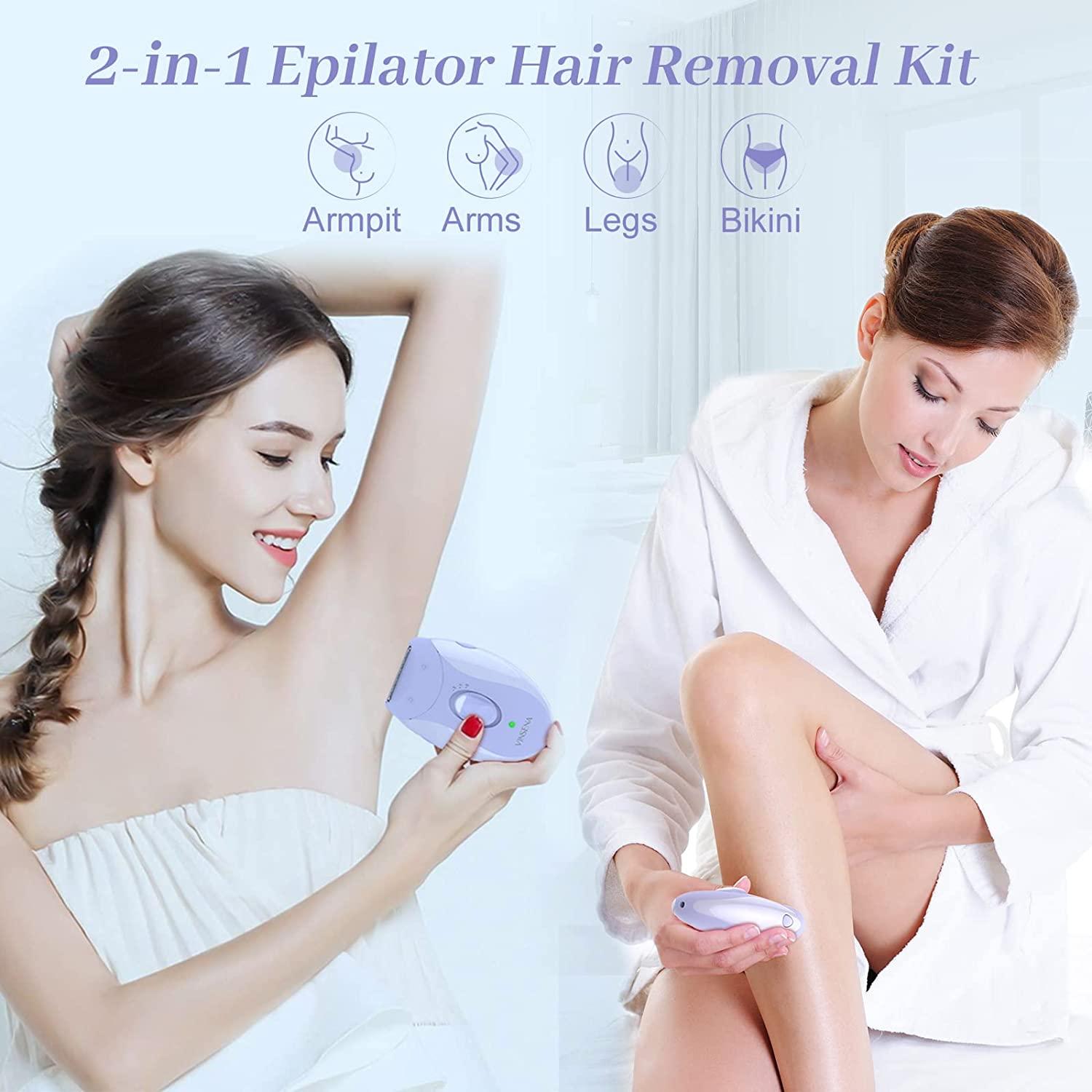 Epilator for Women VINSENA 2 in 1 Hair Removal Epilator for Women