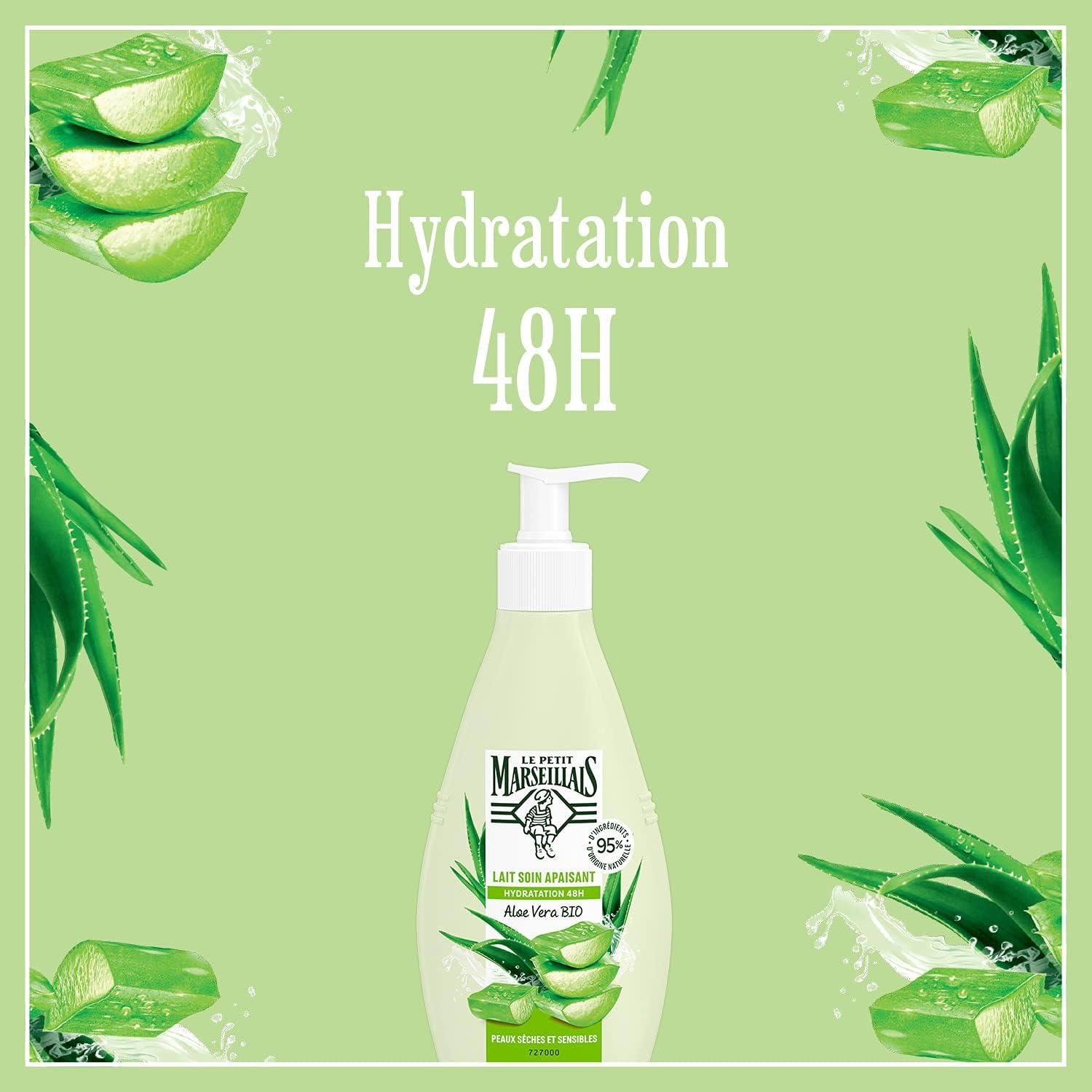 Le Petit Marseillais 48H Moisturising Soothing Care Milk Aloe Vera Organic  250ml