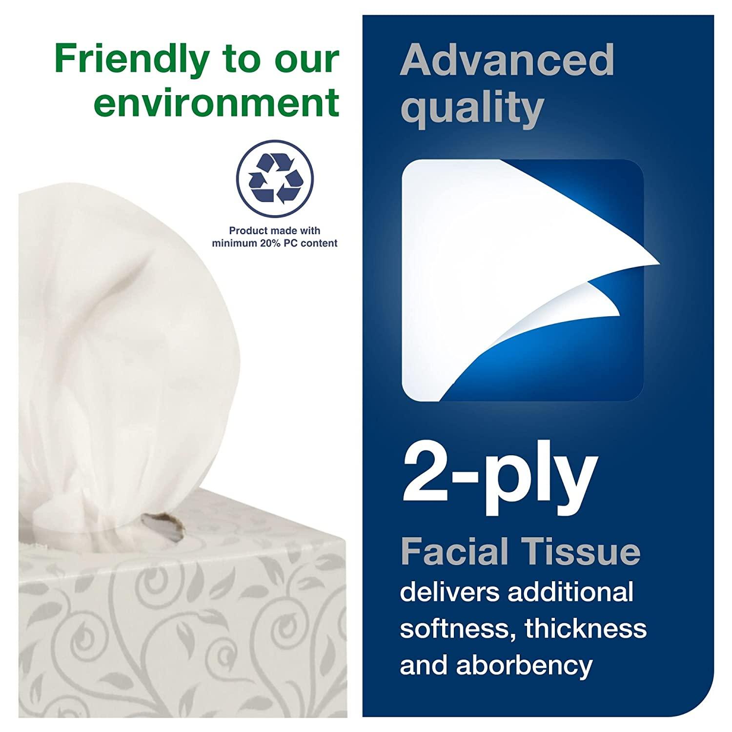 Tork Soft Facial Tissue Cube Box White Advanced 2Ply 36 x 94 Sheets