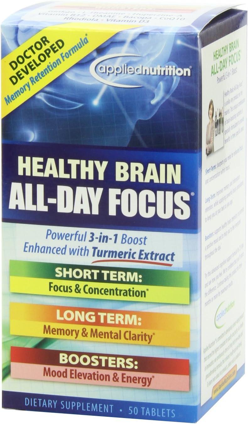 Applied Nutrition Healthy Brain All-day Focus 50-Count 50.0 Servings