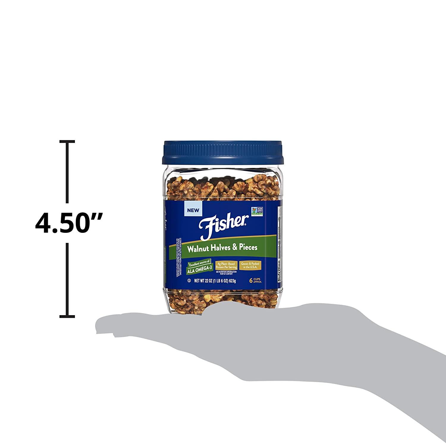 Fisher Walnut Halves & Pieces Pantry Pack PET 22 oz Halves & Pieces 22