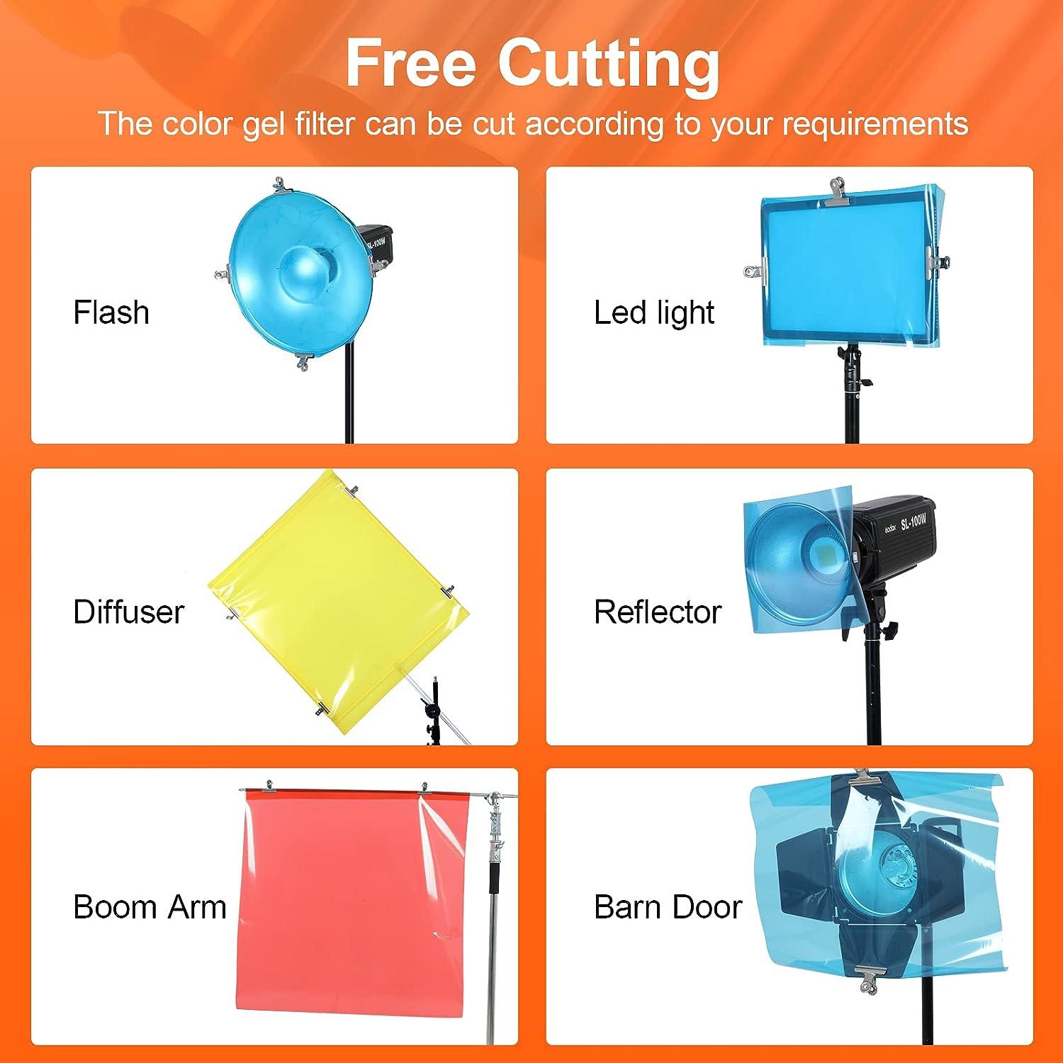 18-teiliges Farbfilter Set - Transparente Folien Für Studio & Fotografie