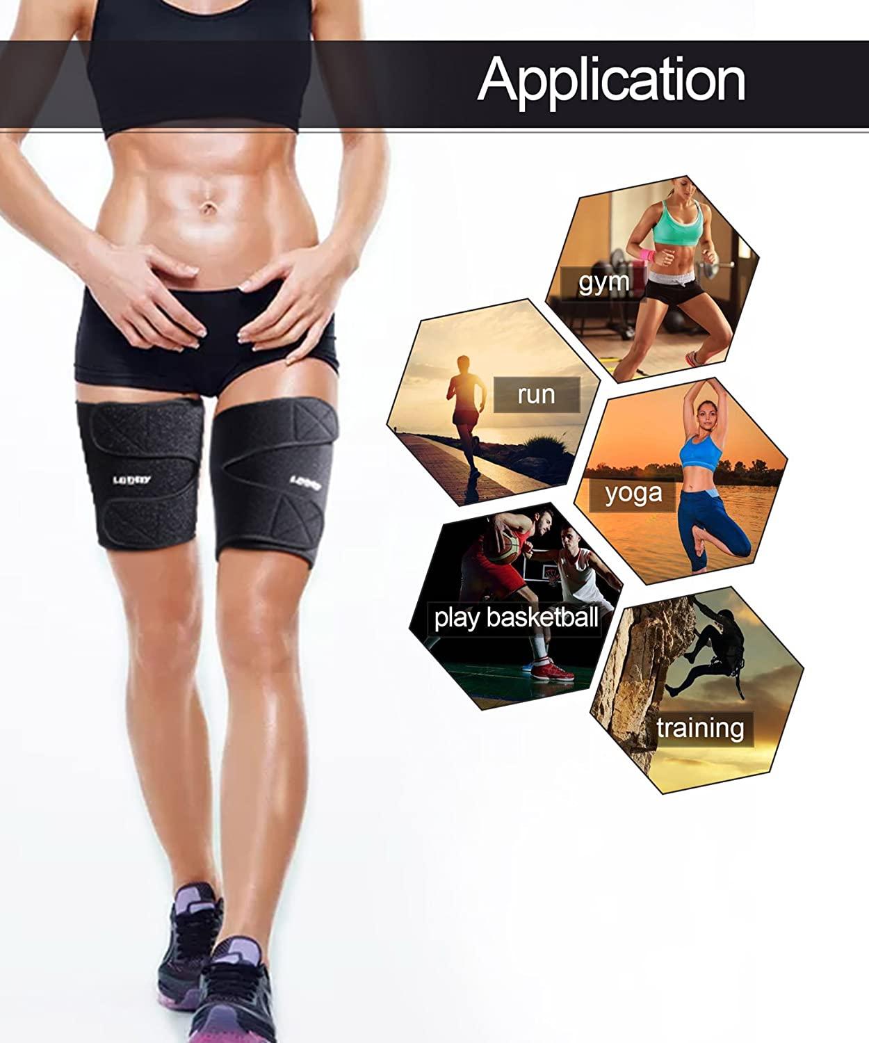 Neoprene Thigh Brace Support Hamstring Compression Sleeve Adjustable