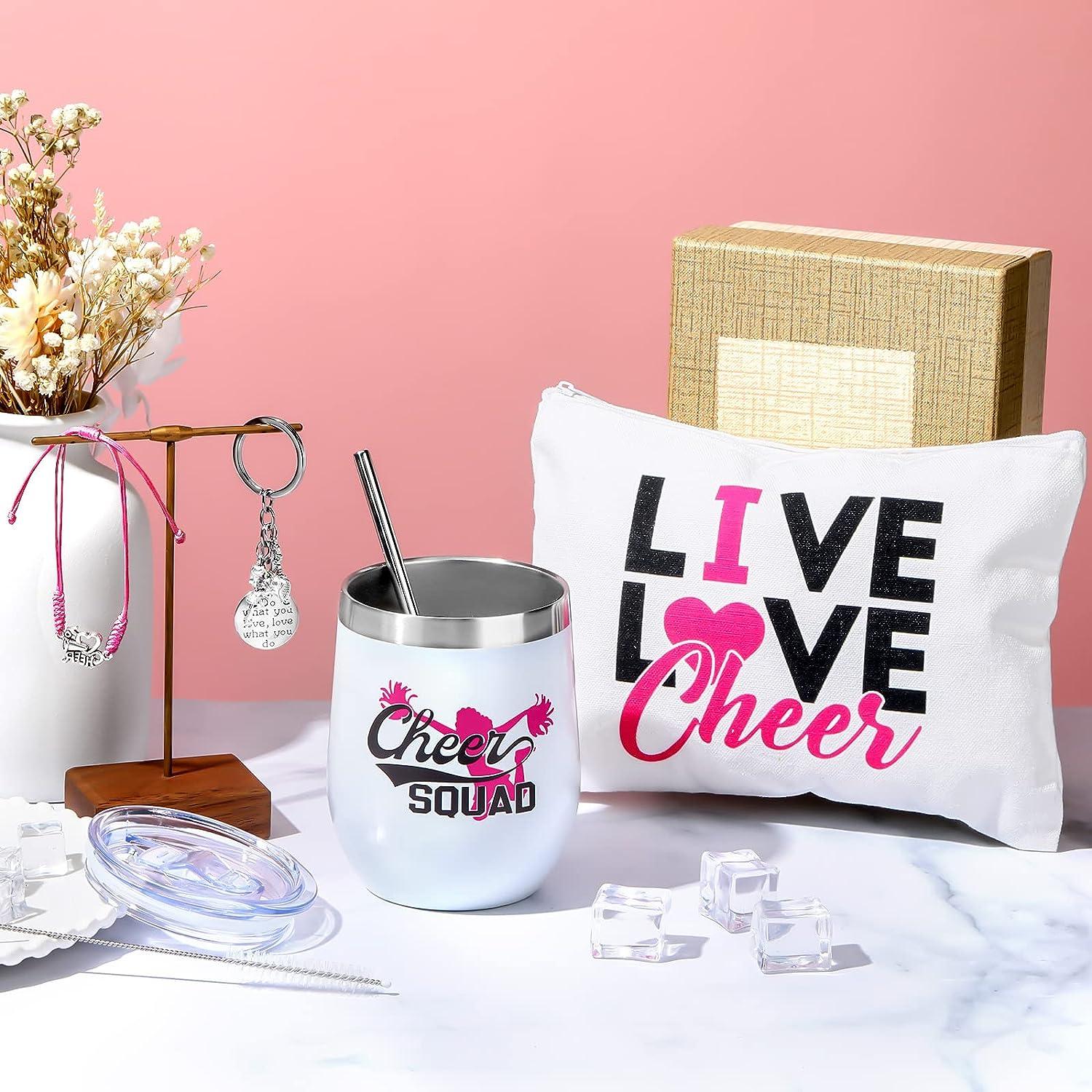 4 Pcs Cheerleader Gifts Set for Girls 12 oz Cheerleader 4 Pcs Cheerleader Gifts Set for Girls 12 oz Cheerleader