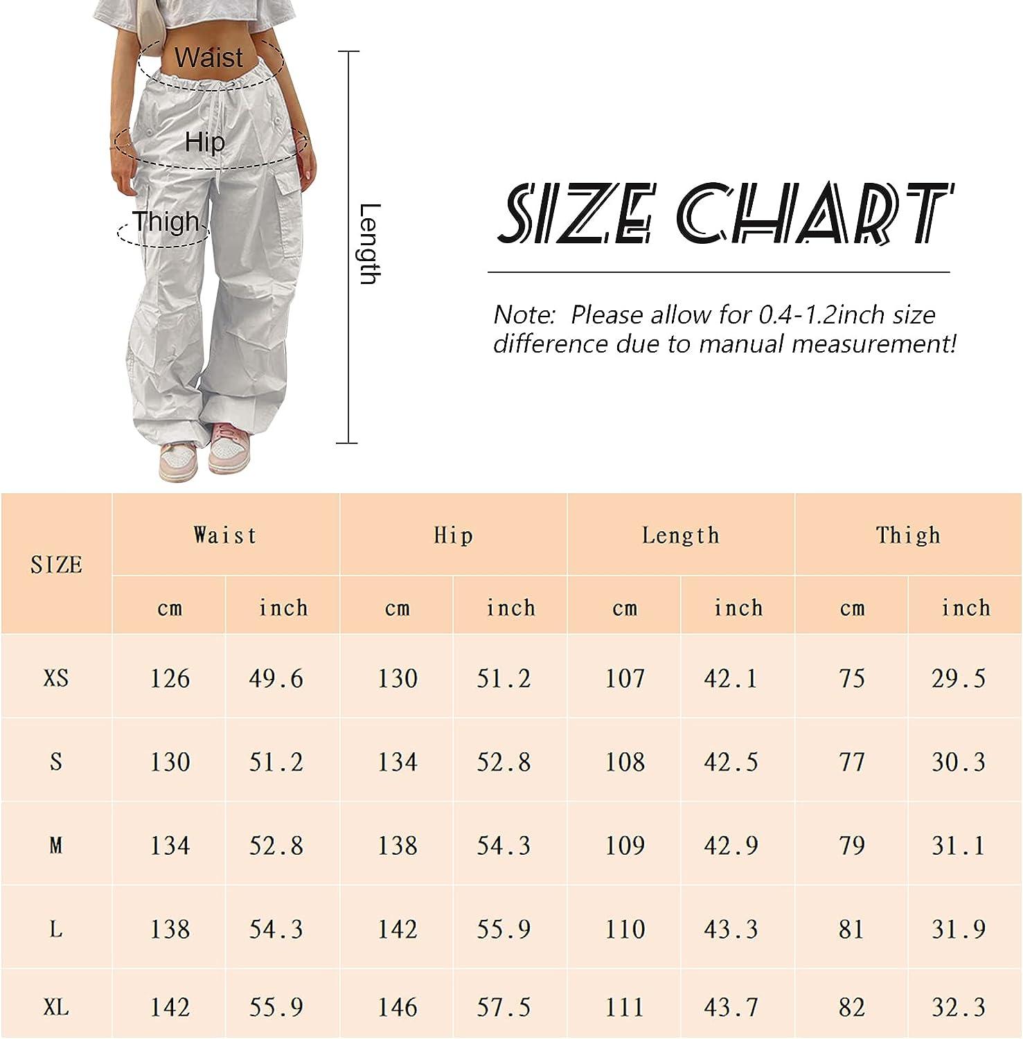 Casual Women's Cargo Pants Baggy Loose Fit Comfy Joggers Lace Up