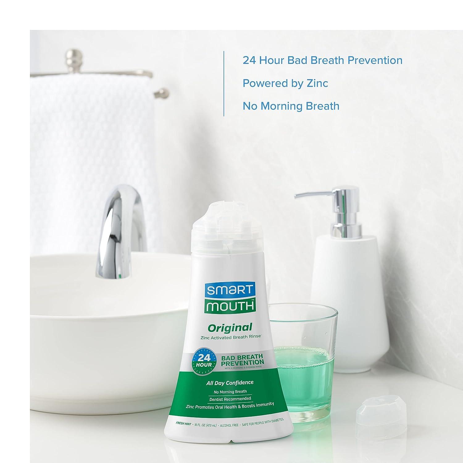 SmartMouth Original Activated Mouthwash & Premium Zinc Ion Toothpaste