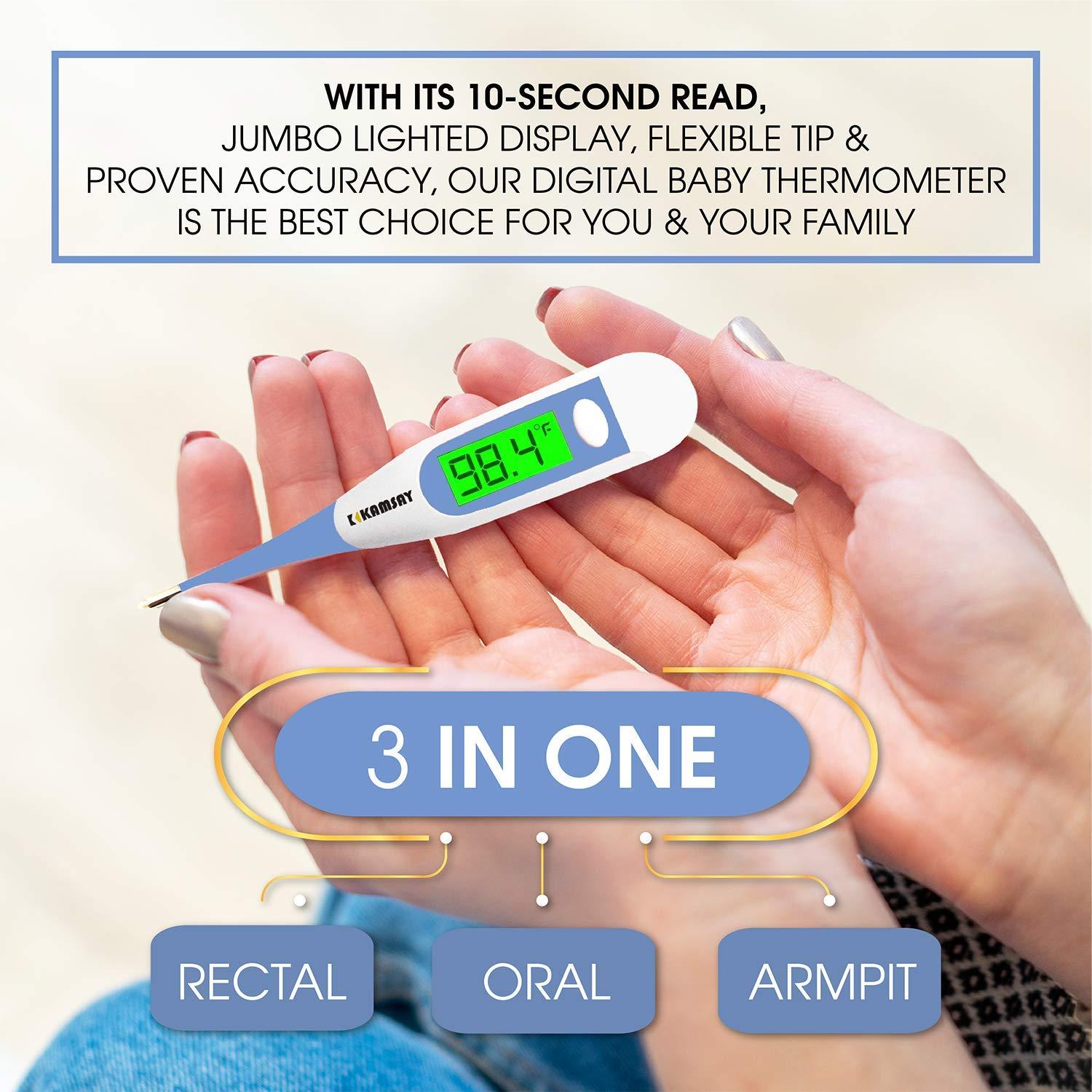 10 Second Fast Reading Thermometer for Adults, Baby, Digital Oral