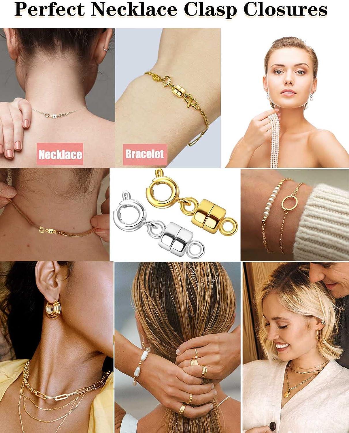 Easy On and Off Magnetic Necklace Clasps- Gold