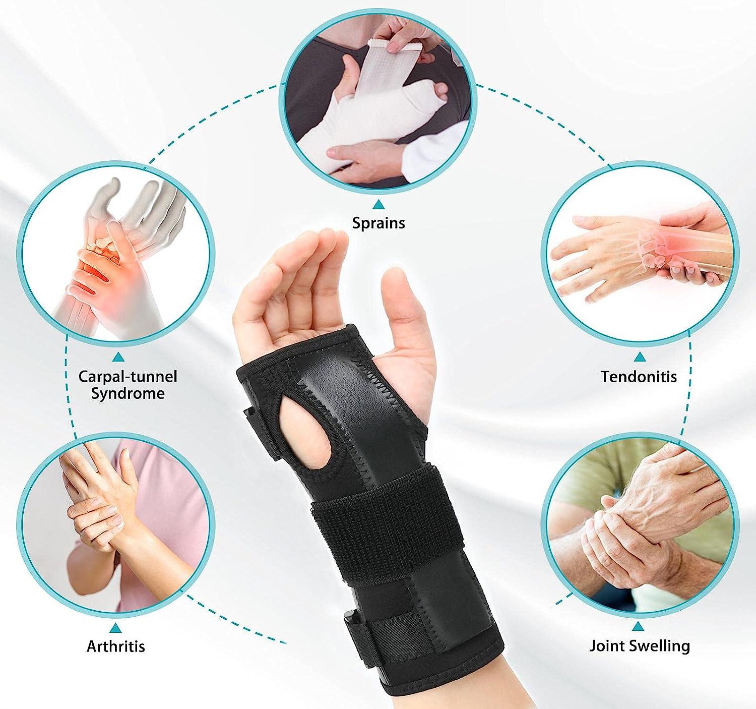 PKSTONE Wrist Splint for Carpal-Tunnel Syndrome, Adjustable Compression Wrist  Brace for Right and Left Hand, Pain Relief for Arthritis, Tendonitis,  Sprains L/XL (1pic)