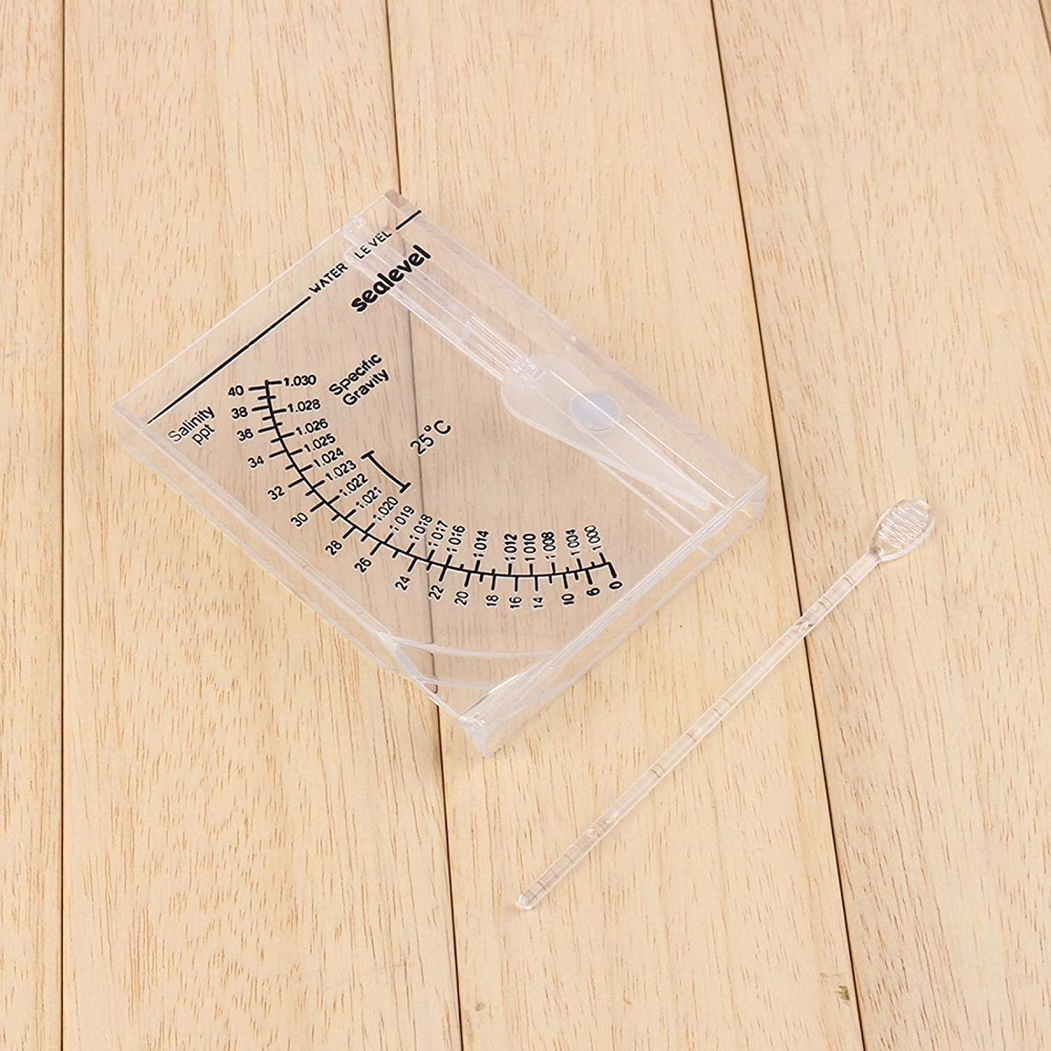 GLOGLOW Accurate Hydrometer Salinity Meter for Aquarium Fish Tank Seawater Hydrometer for