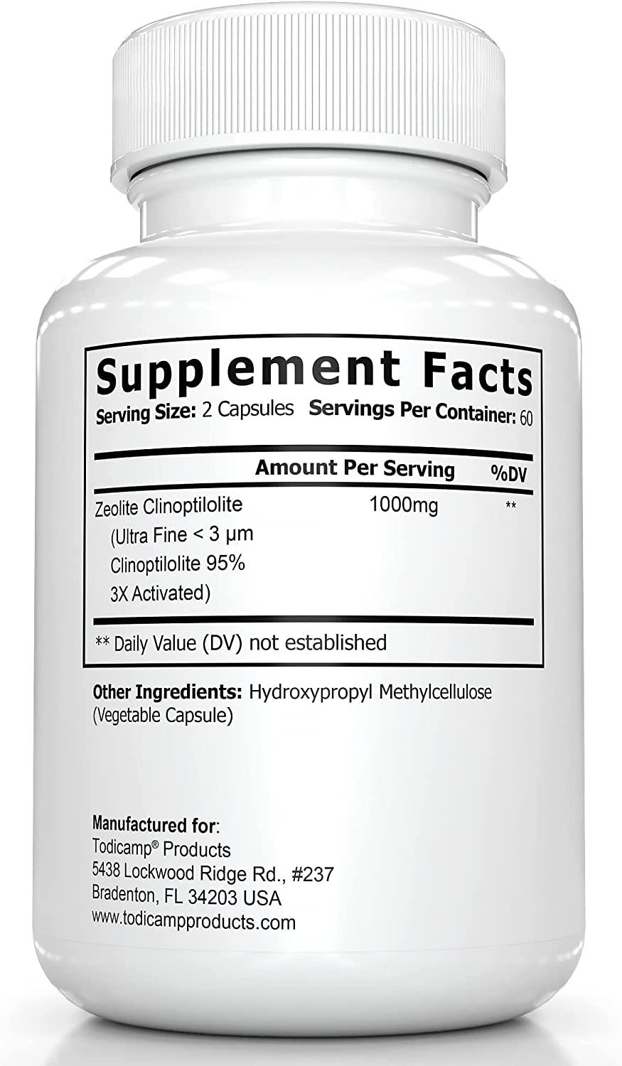 Zeolite Detox Zeolite Capsules Sorbolit by TODICAMP Ultra FINE 12