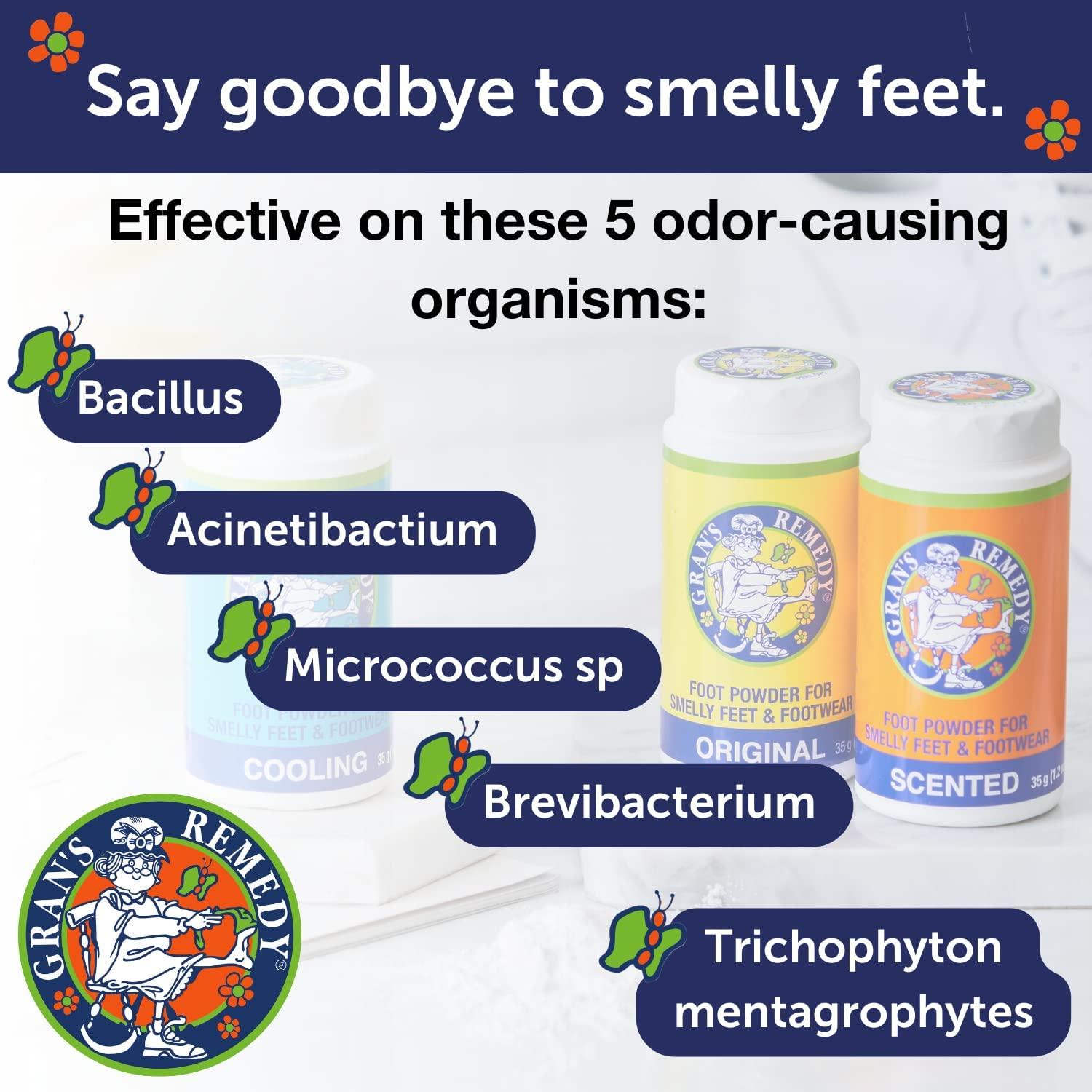 Gran's Remedy Natural Shoe Deodorizer and Foot Odor Eliminator Powder